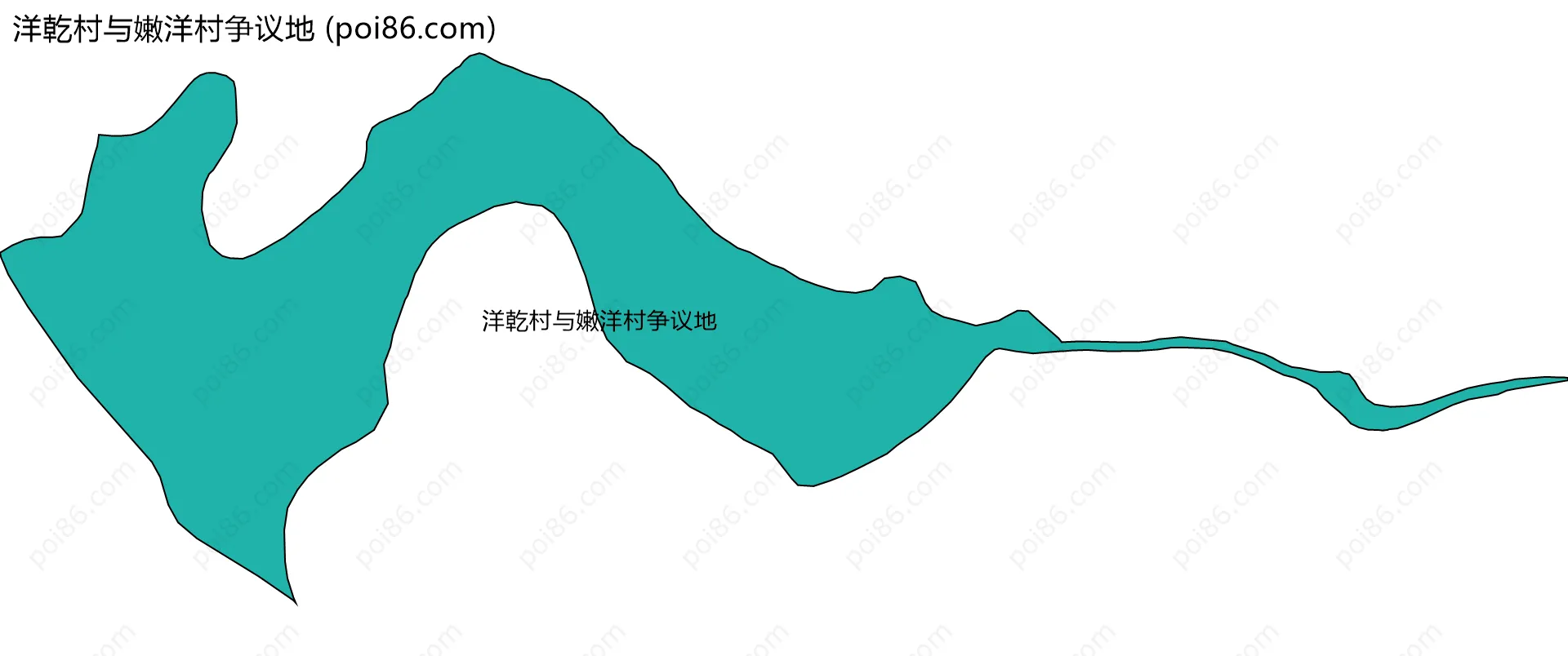 洋乾村与嫩洋村争议地边界地图