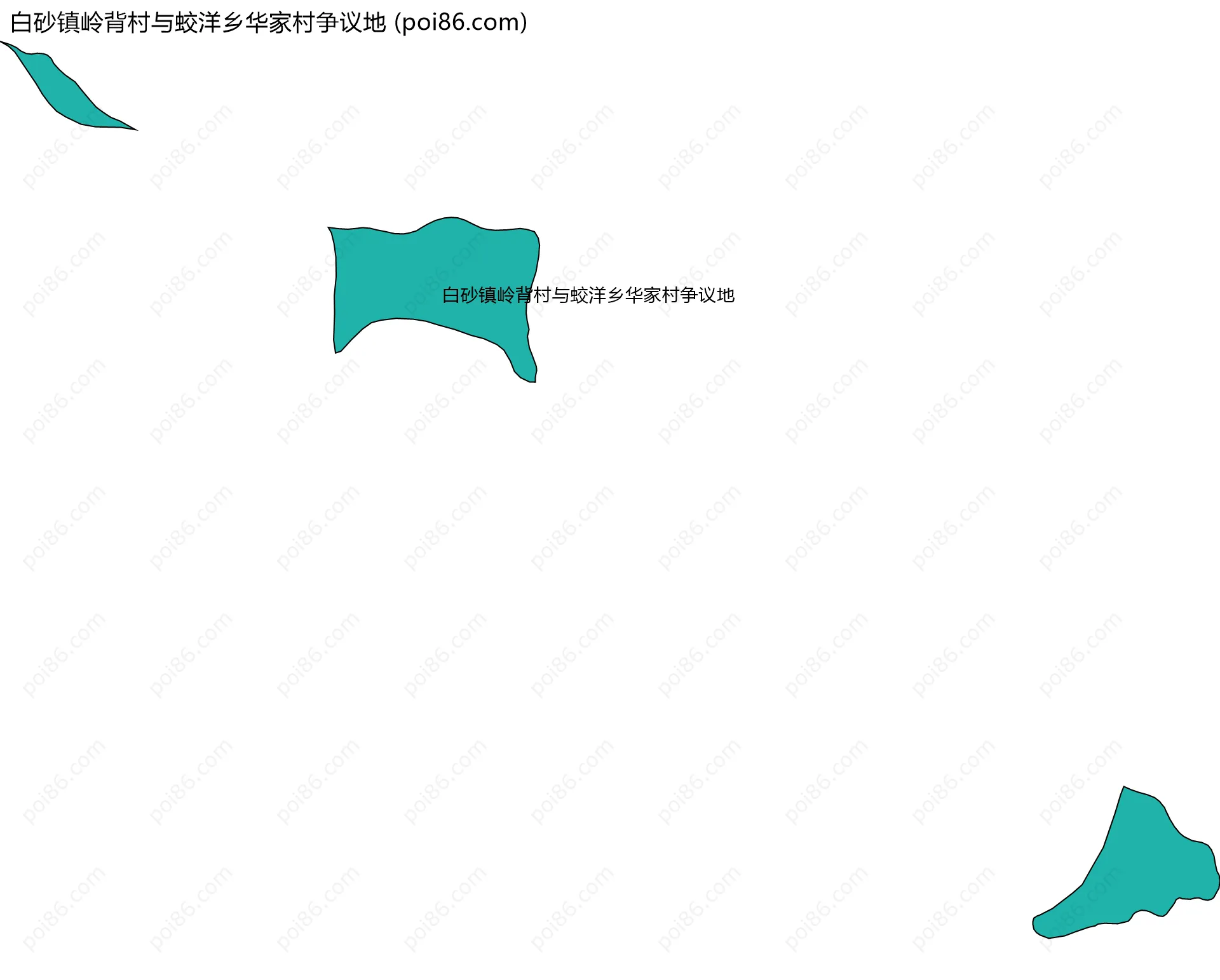 白砂镇岭背村与蛟洋乡华家村争议地边界地图