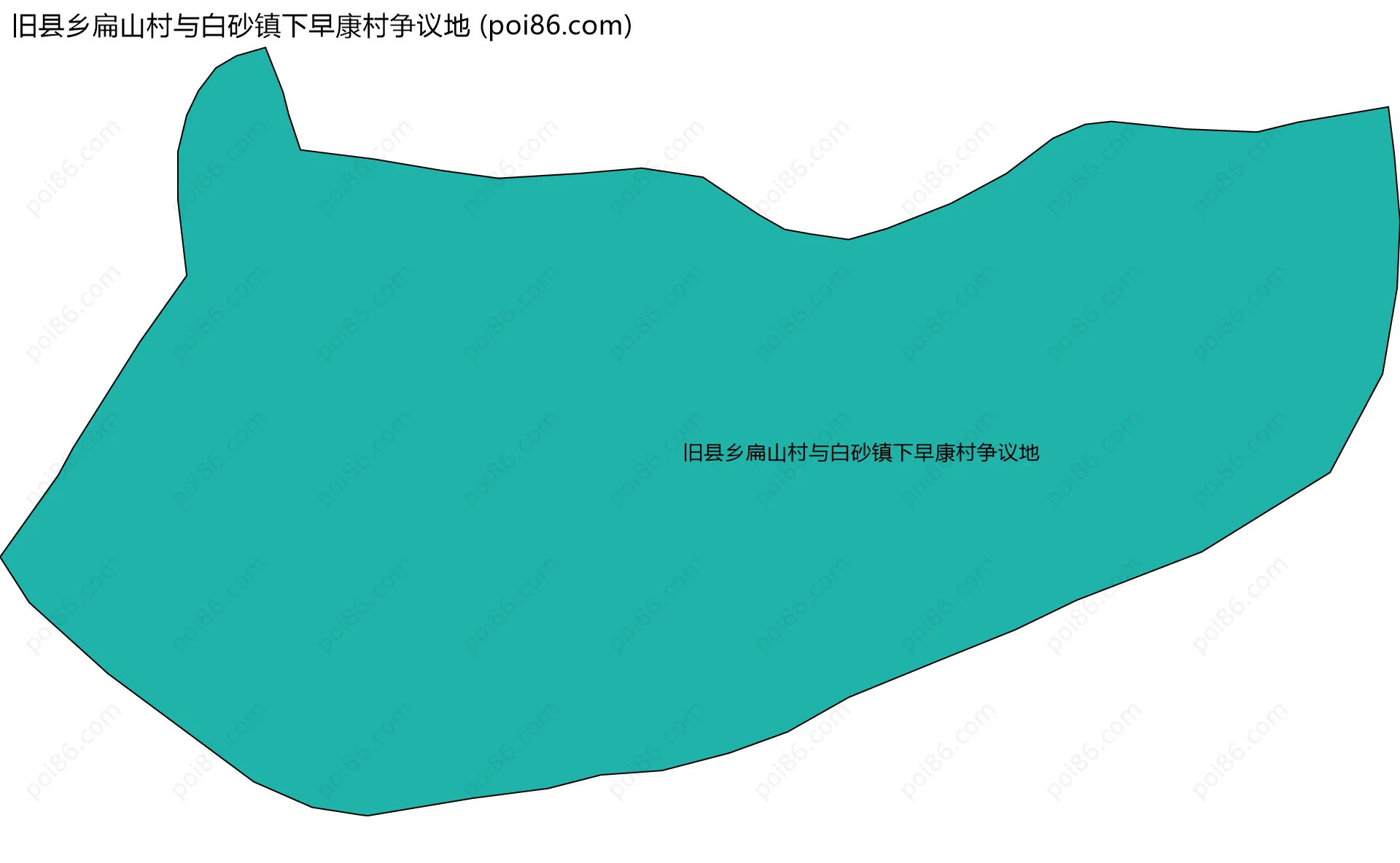 旧县乡扁山村与白砂镇下早康村争议地边界地图