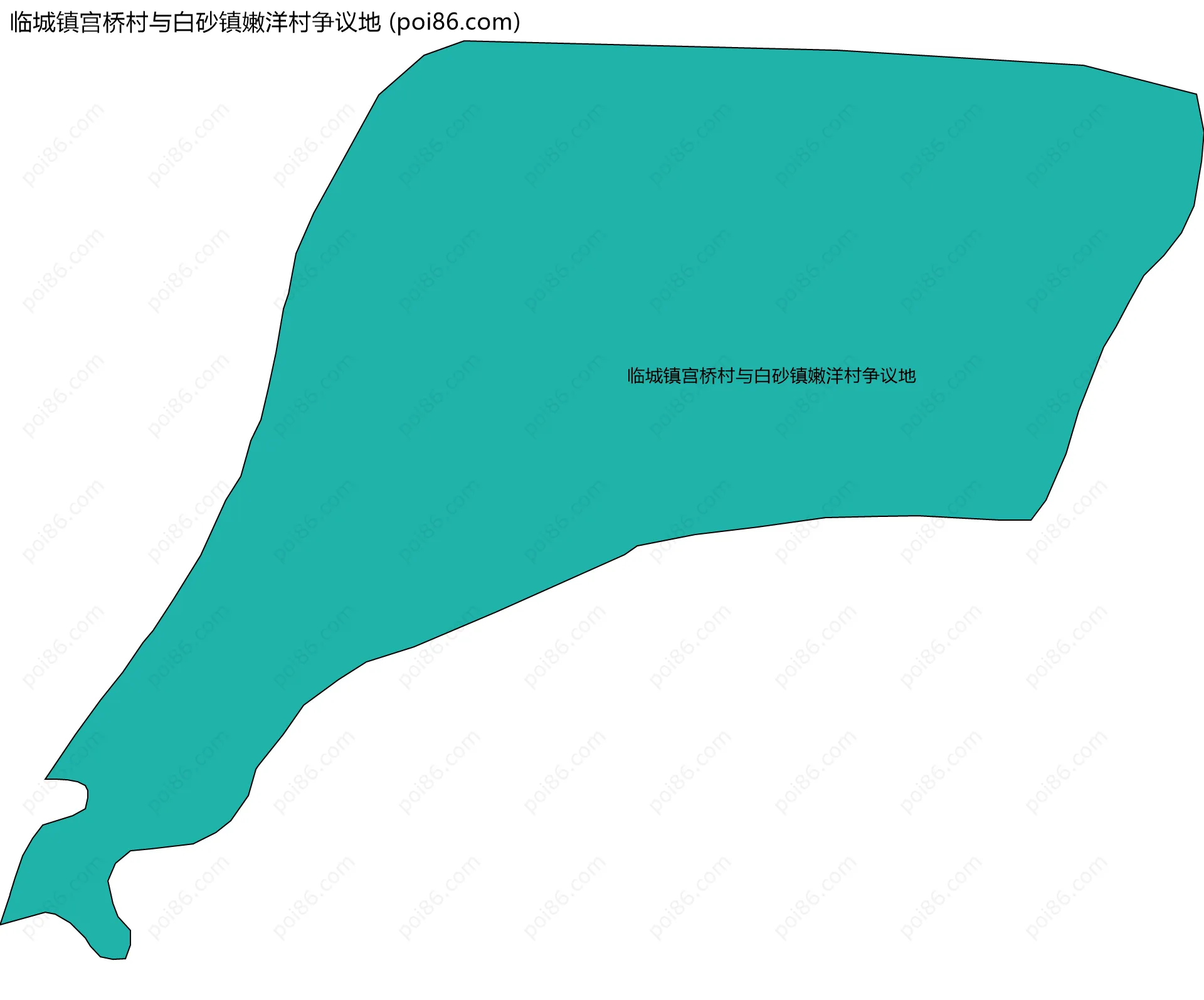 临城镇宫桥村与白砂镇嫩洋村争议地边界地图
