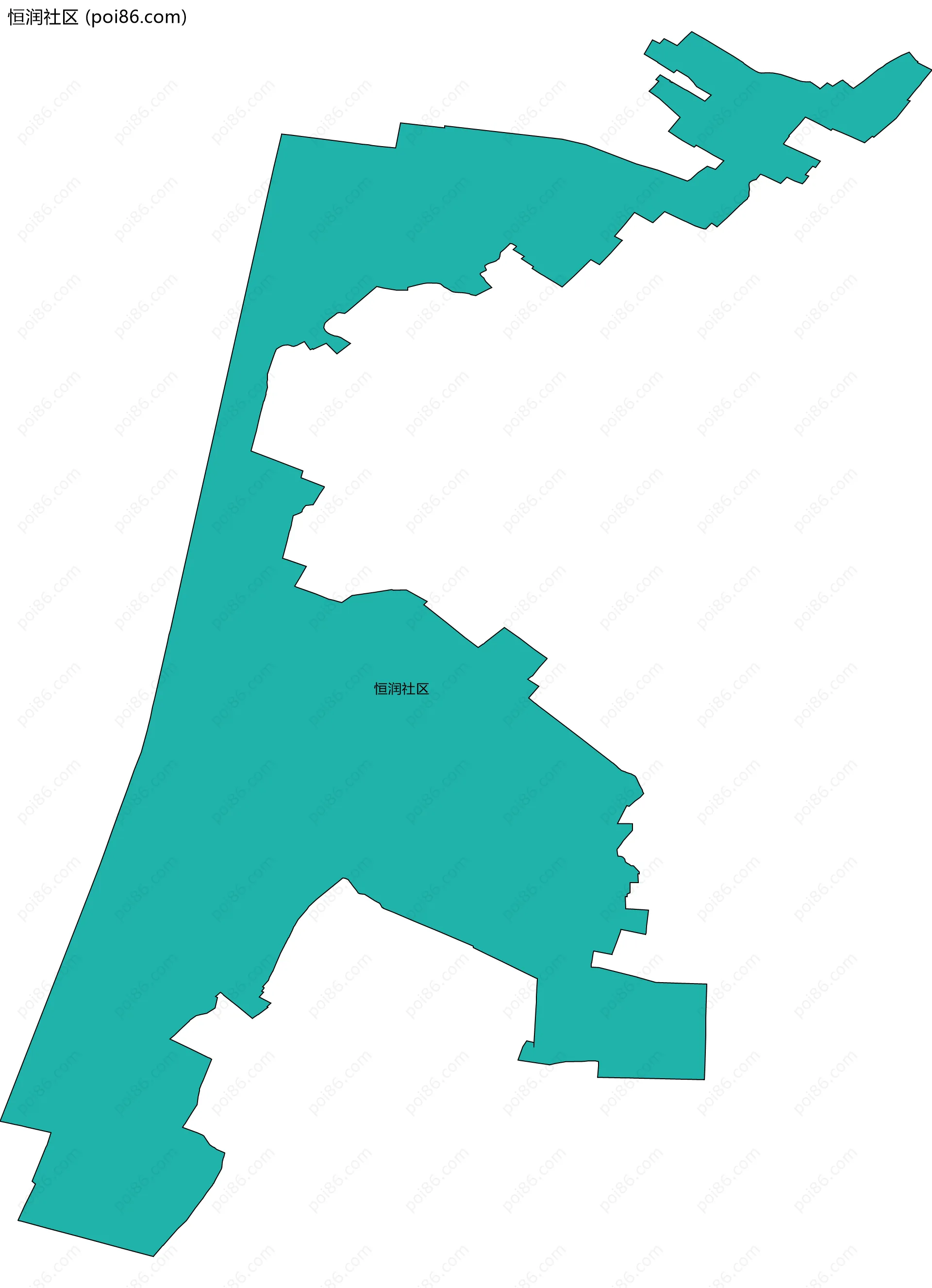 恒润社区边界地图