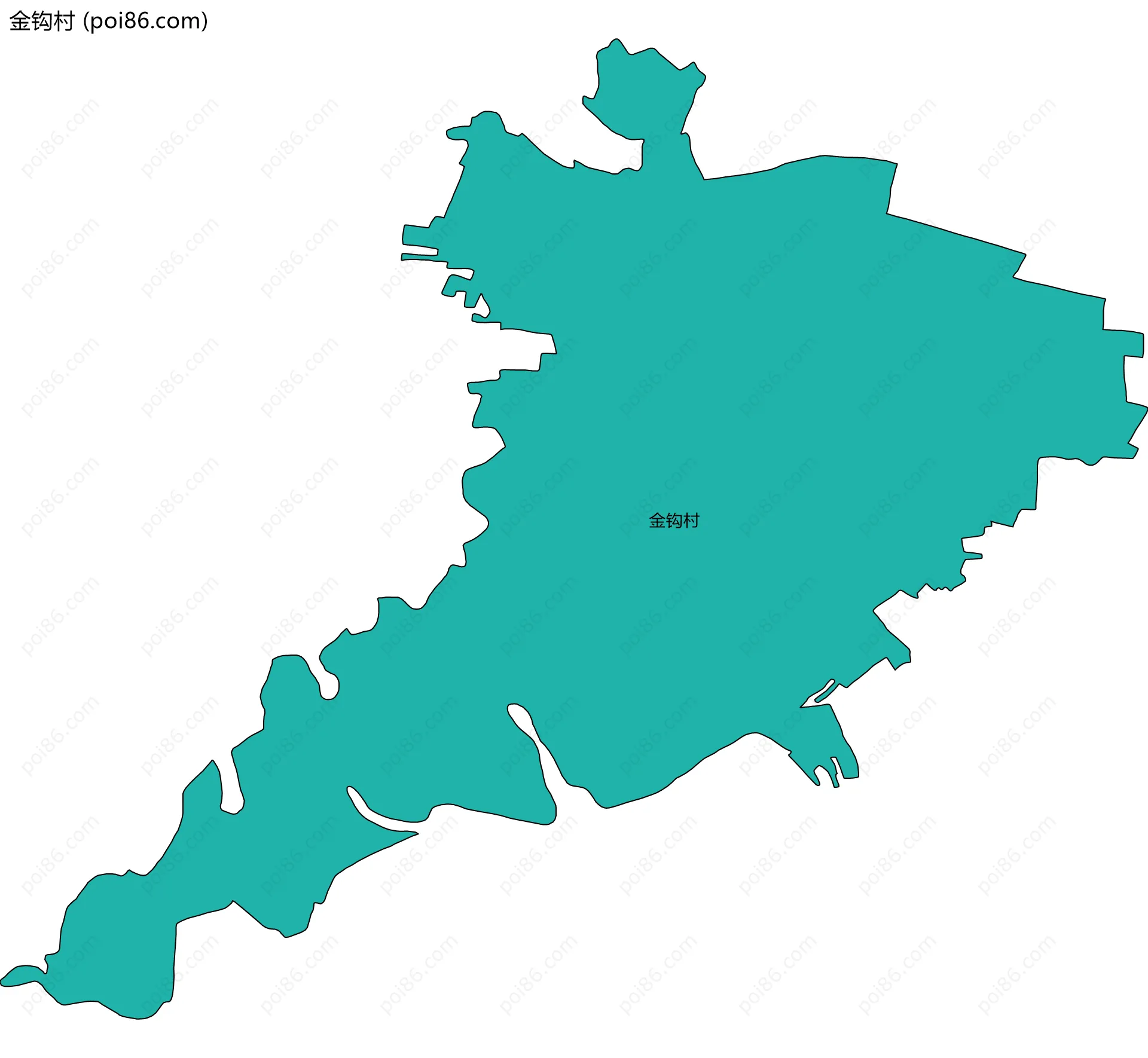 金钩村边界地图