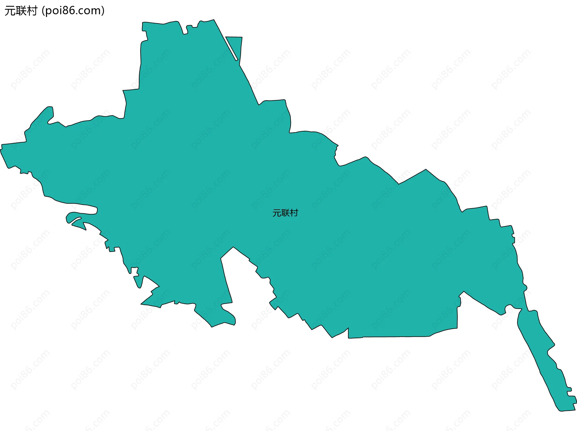 元联村边界地图