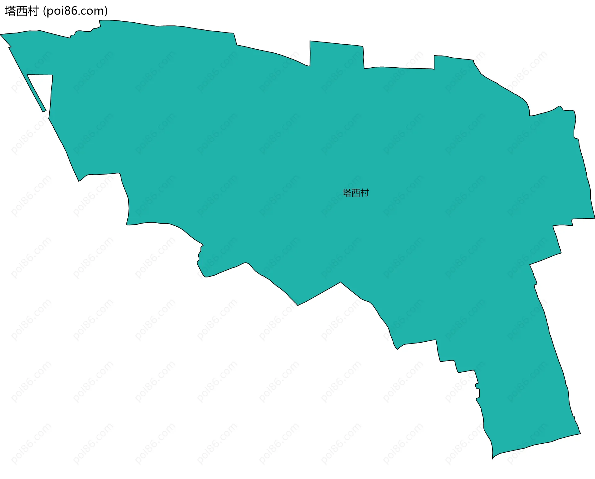 塔西村边界地图