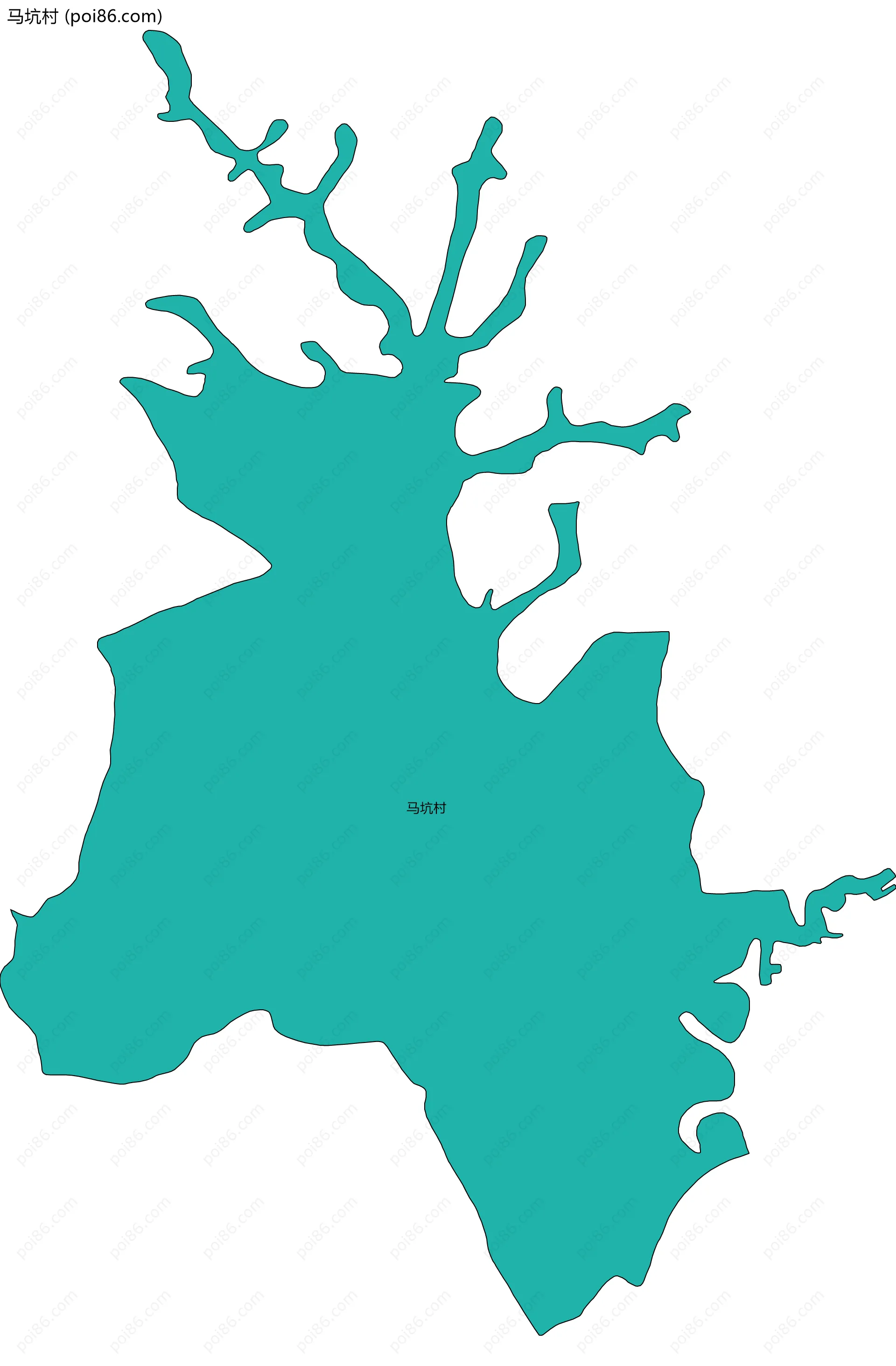 马坑村边界地图