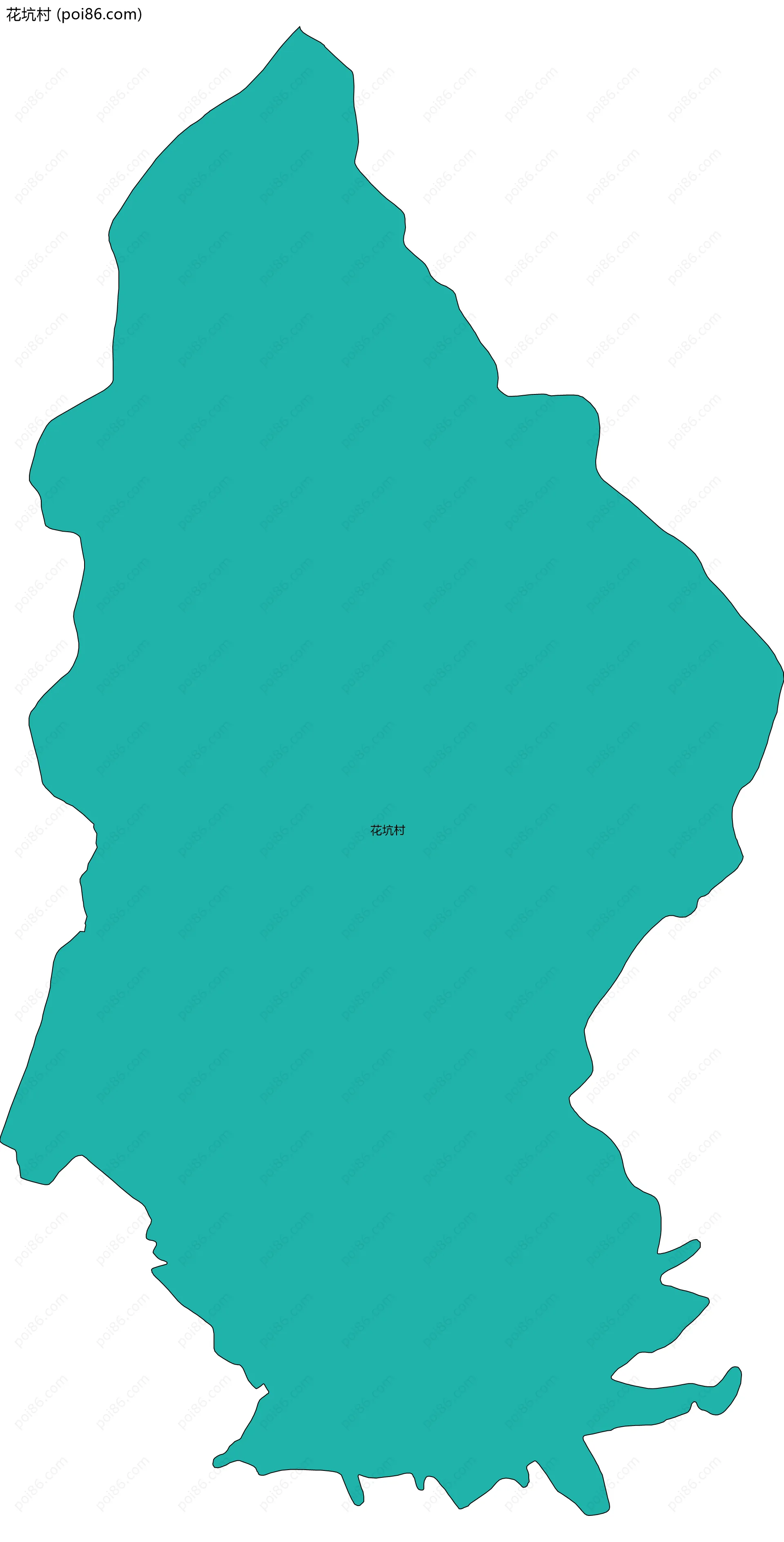 花坑村边界地图