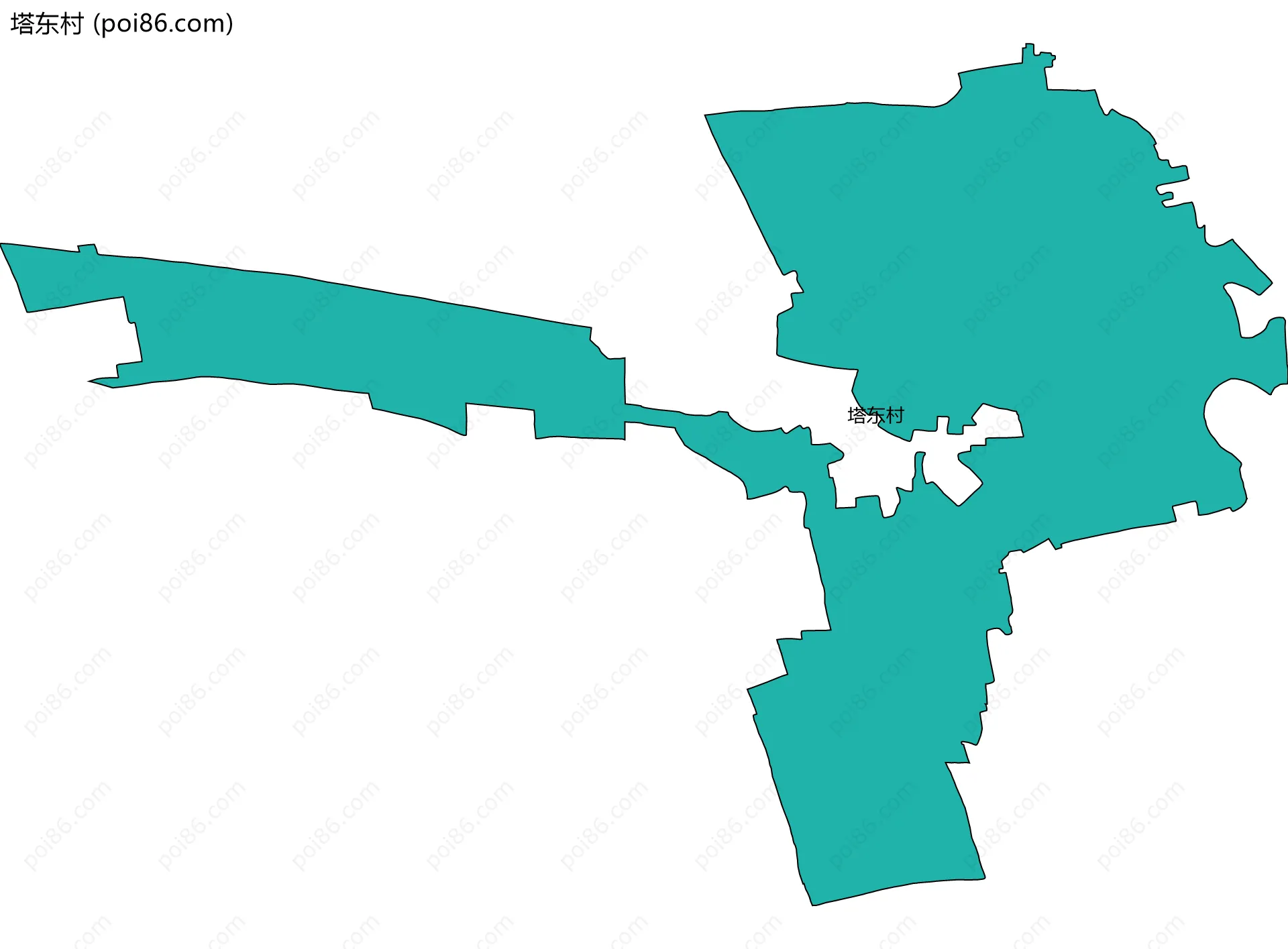 塔东村边界地图