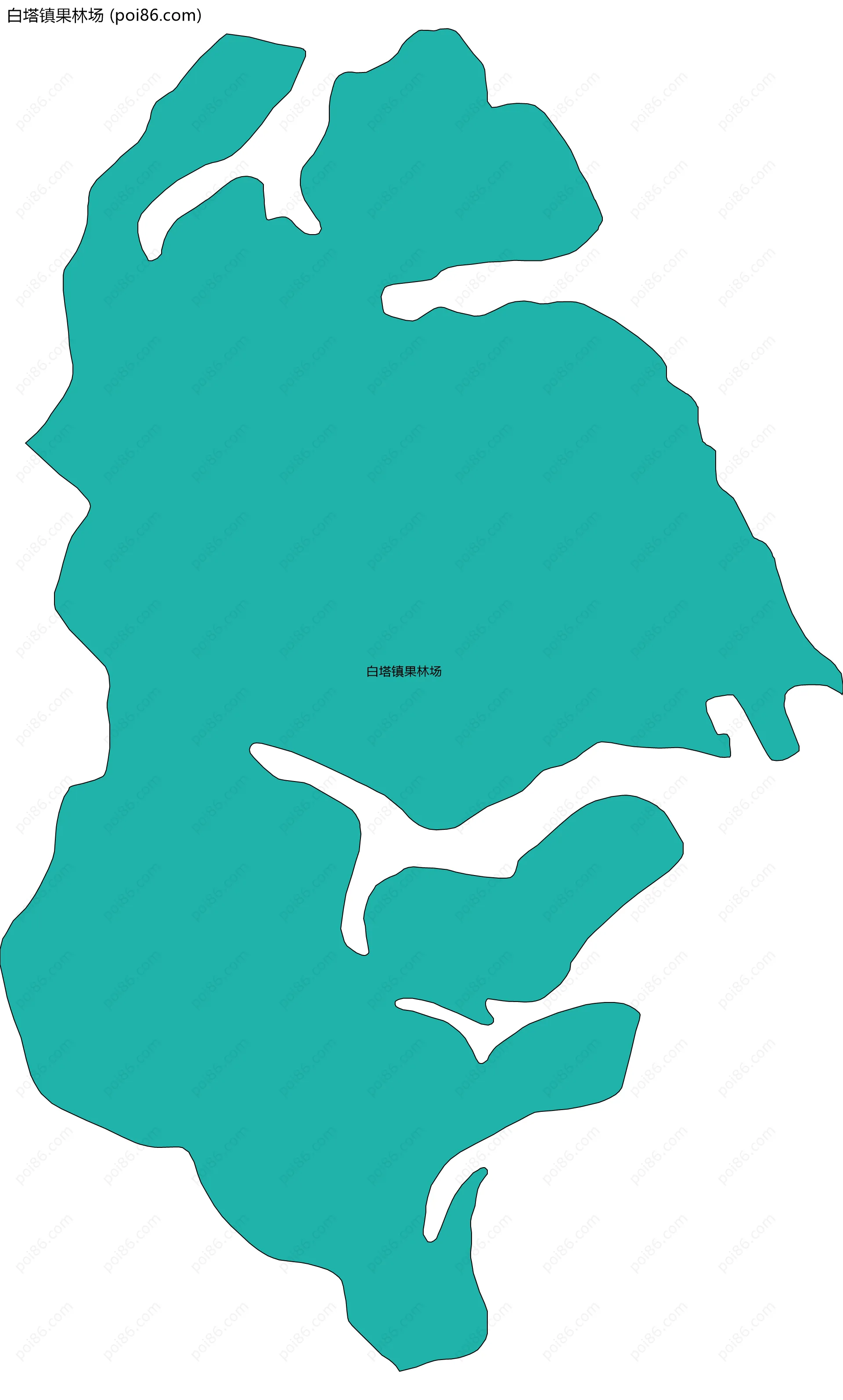 白塔镇果林场边界地图