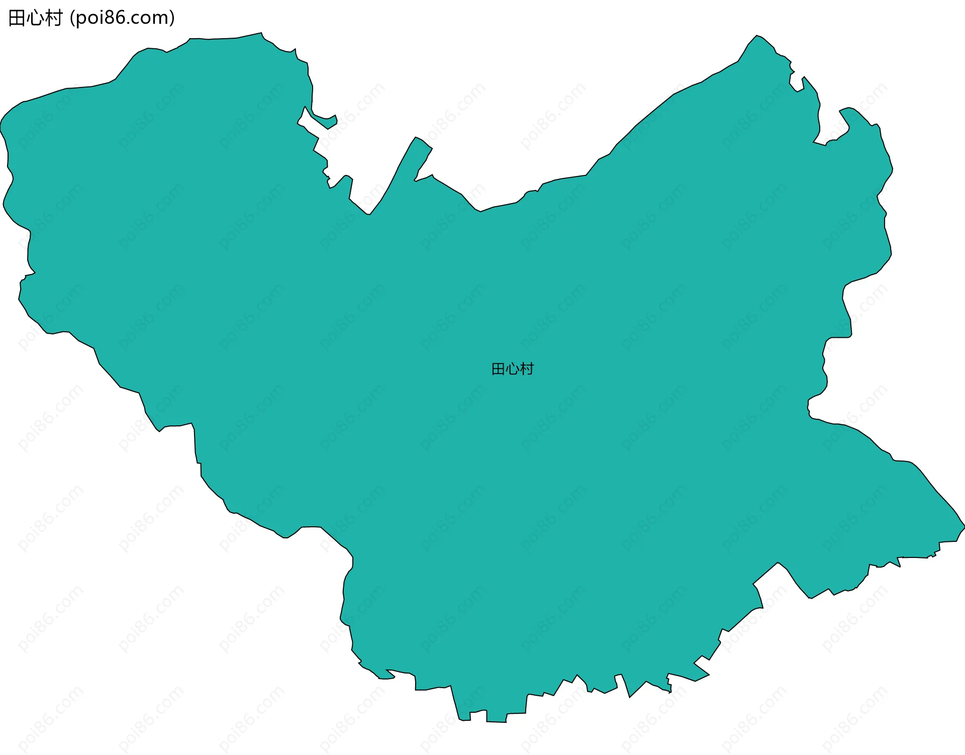 田心村边界地图