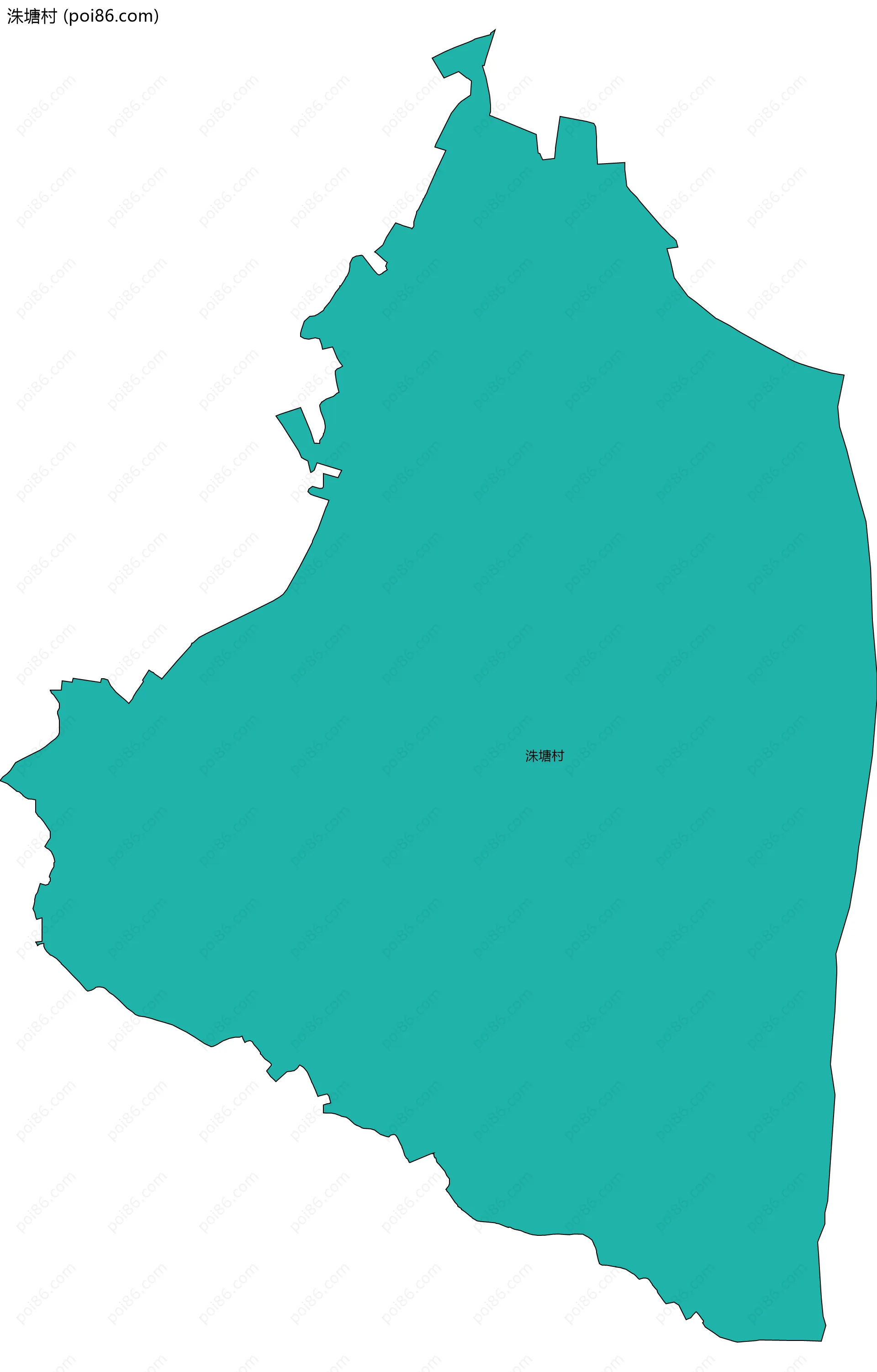 洙塘村边界地图