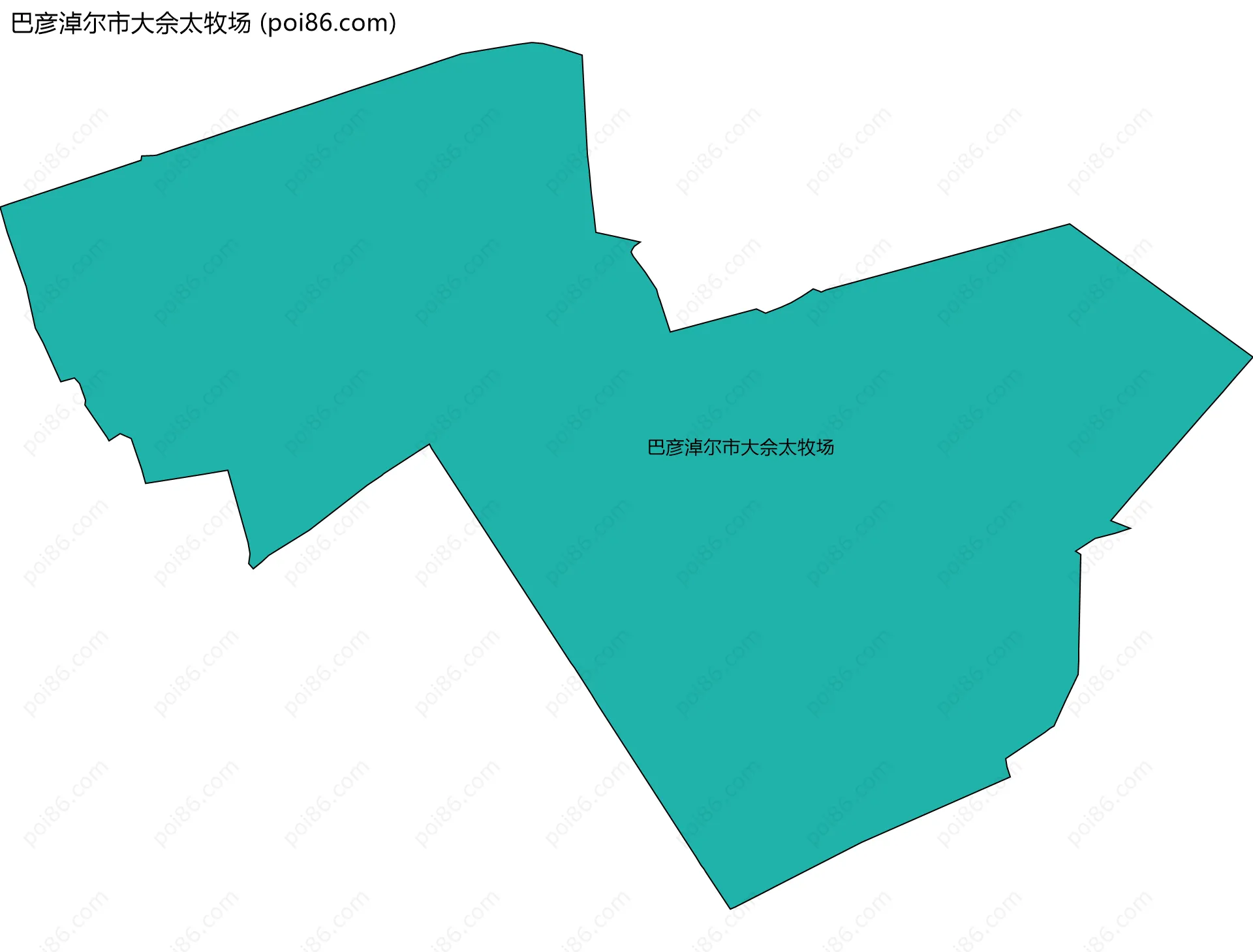 巴彦淖尔市大佘太牧场边界地图