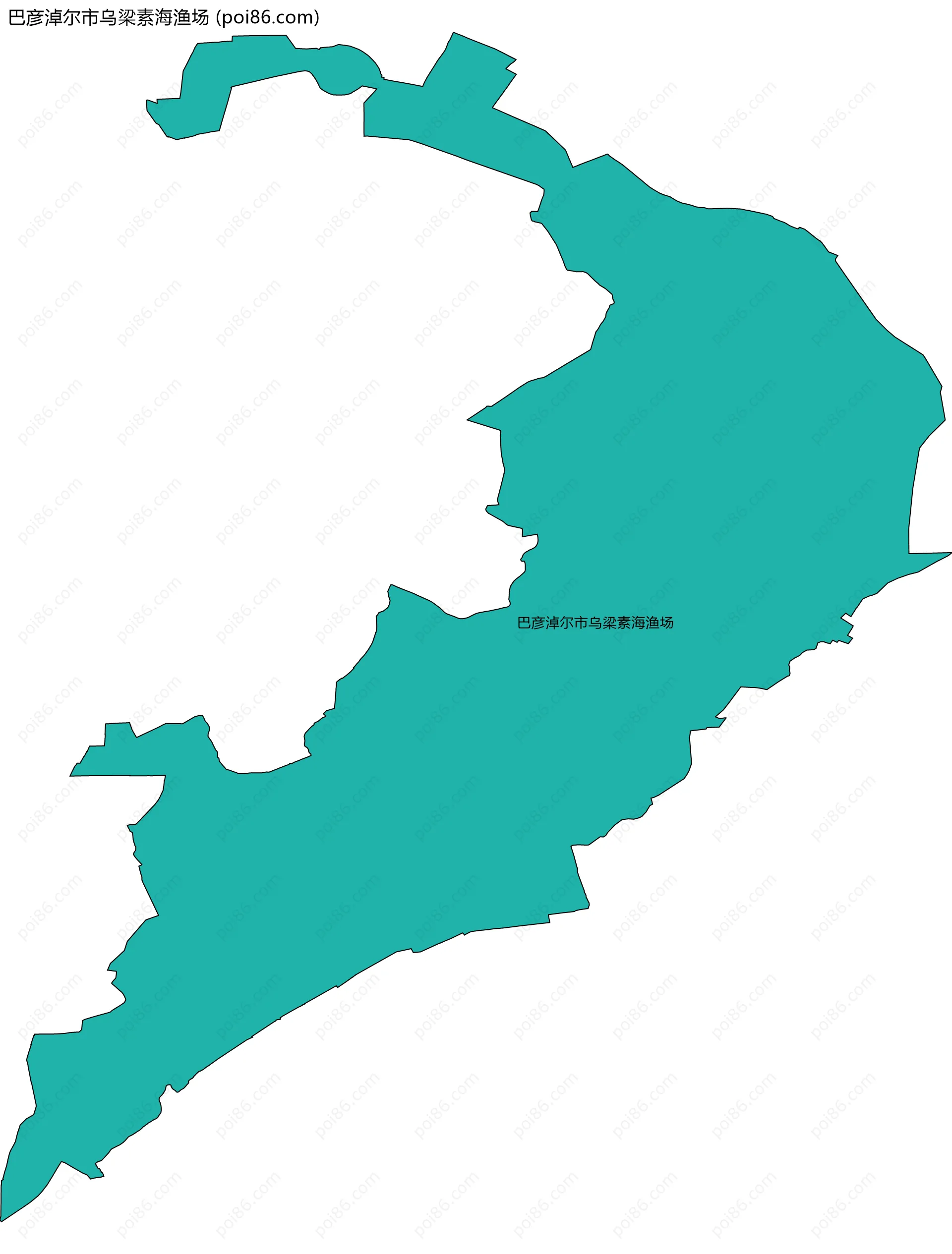 巴彦淖尔市乌梁素海渔场边界地图