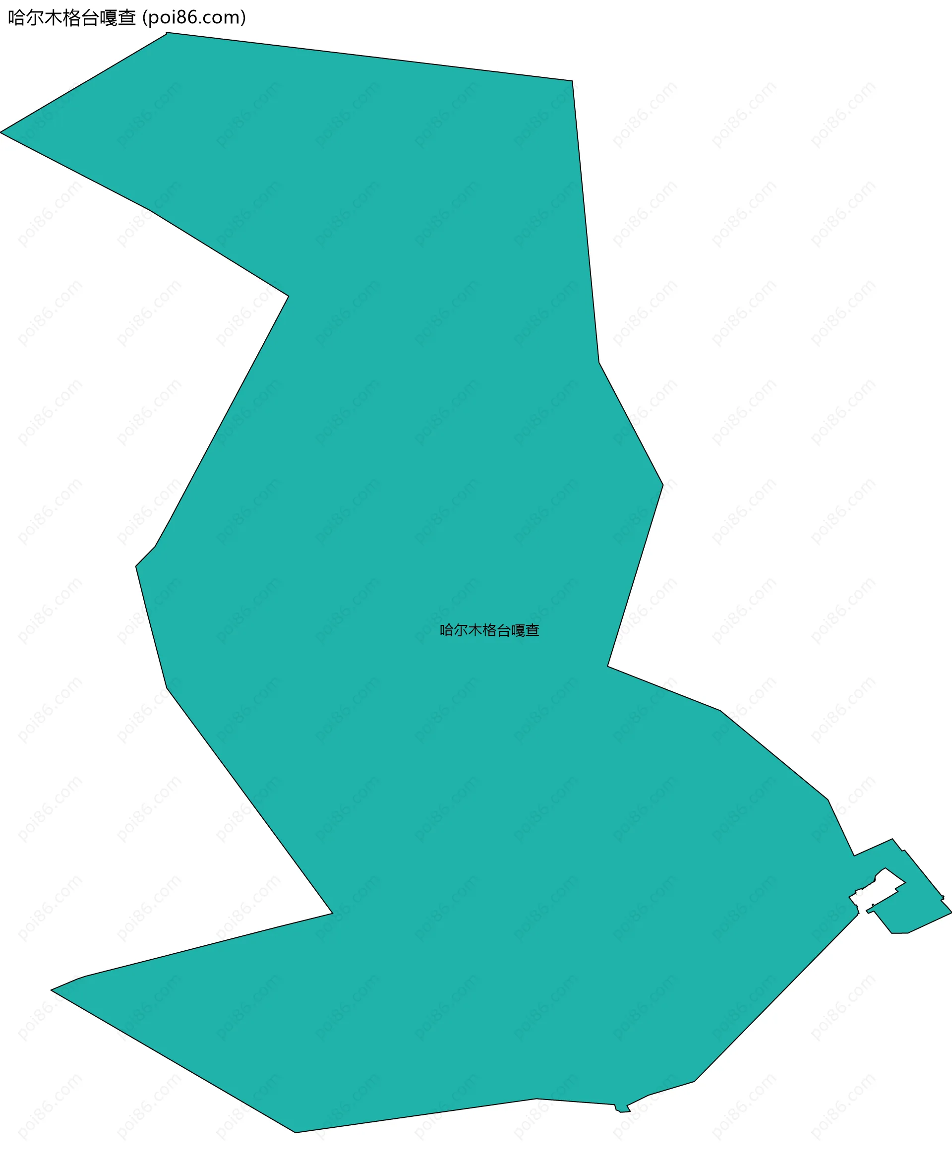 哈尔木格台嘎查边界地图