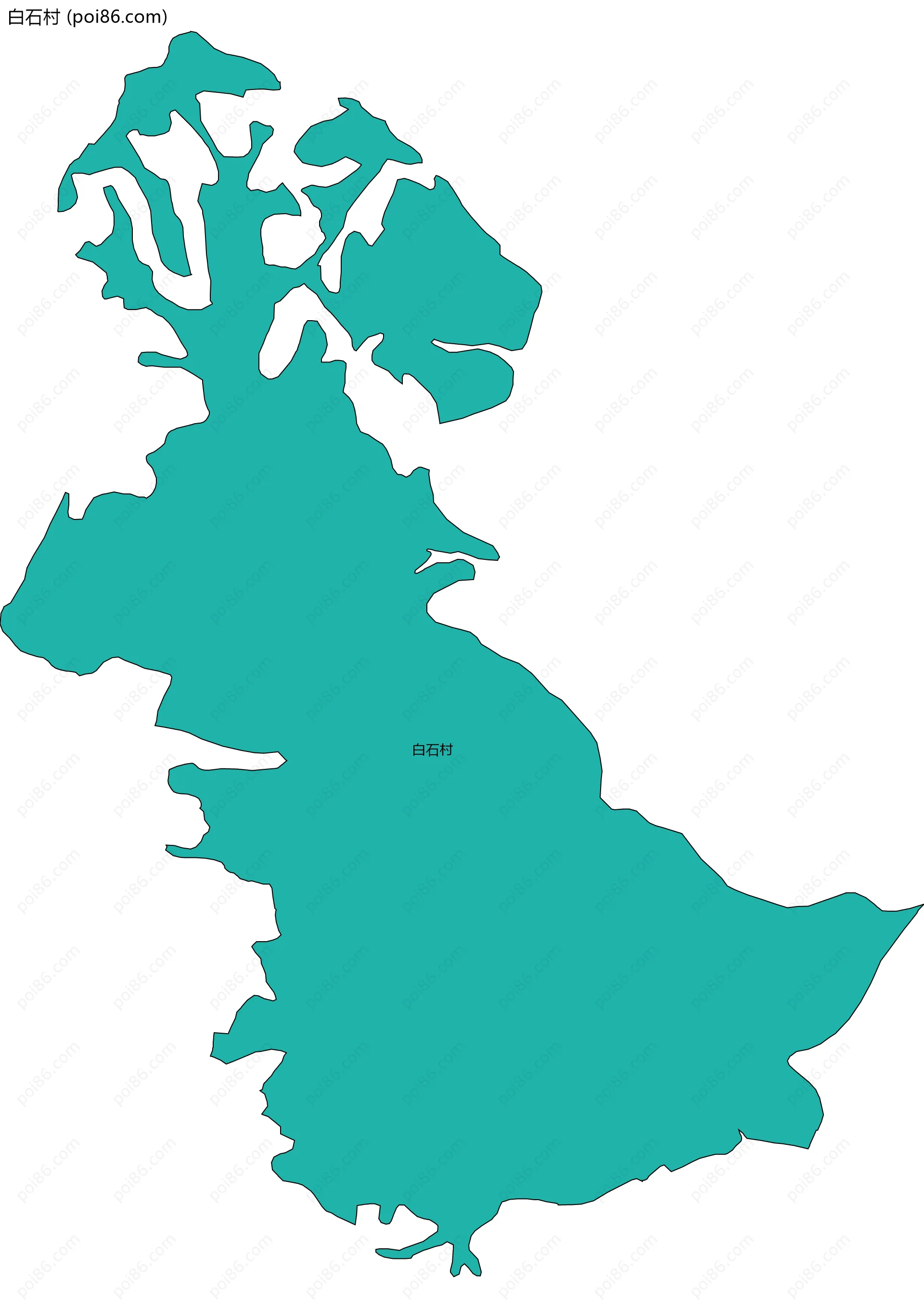 白石村边界地图