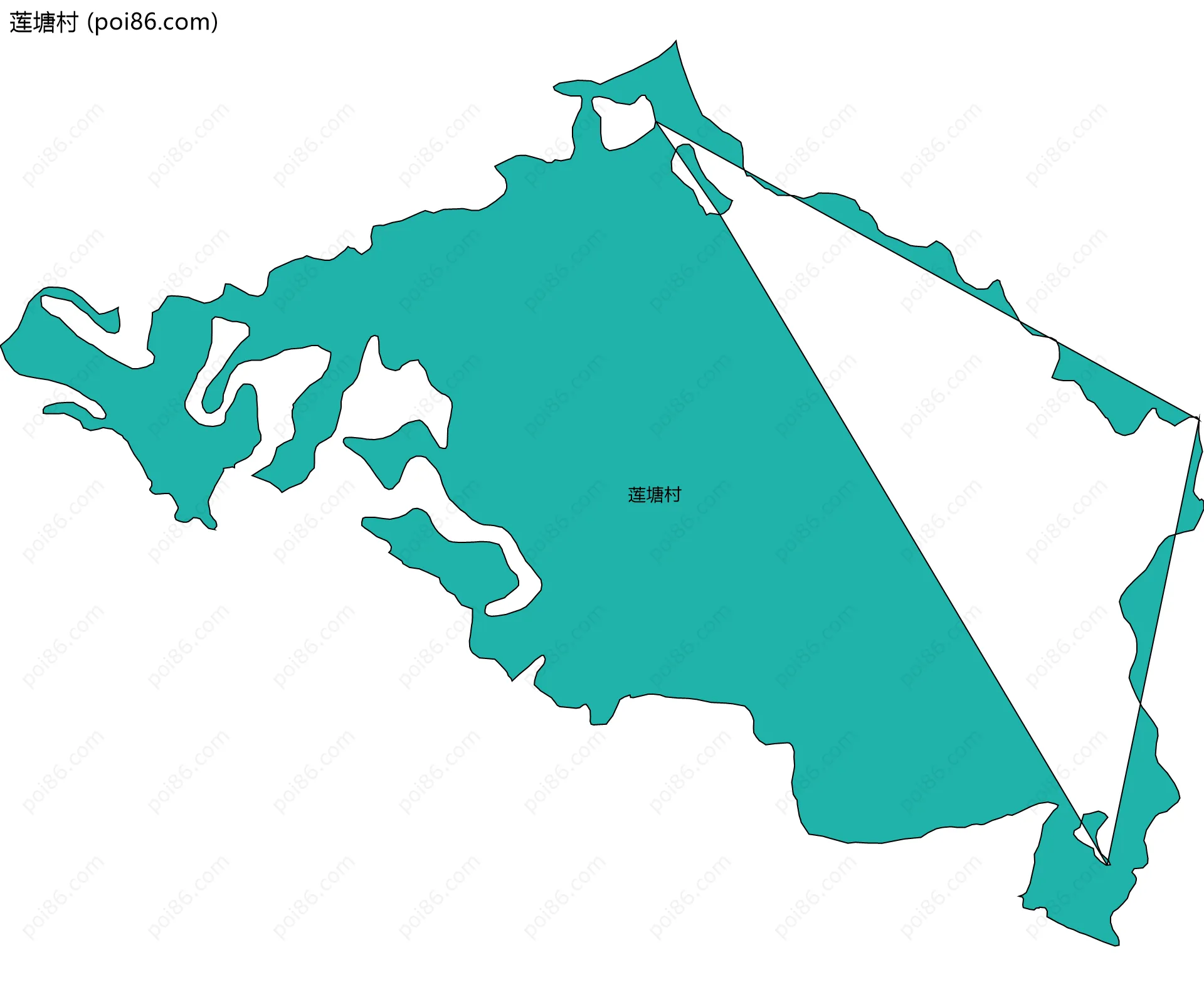 莲塘村边界地图