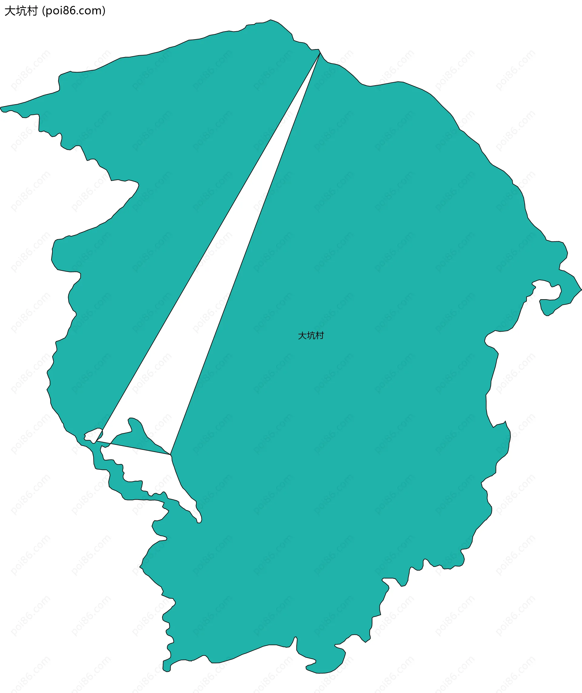 大坑村边界地图