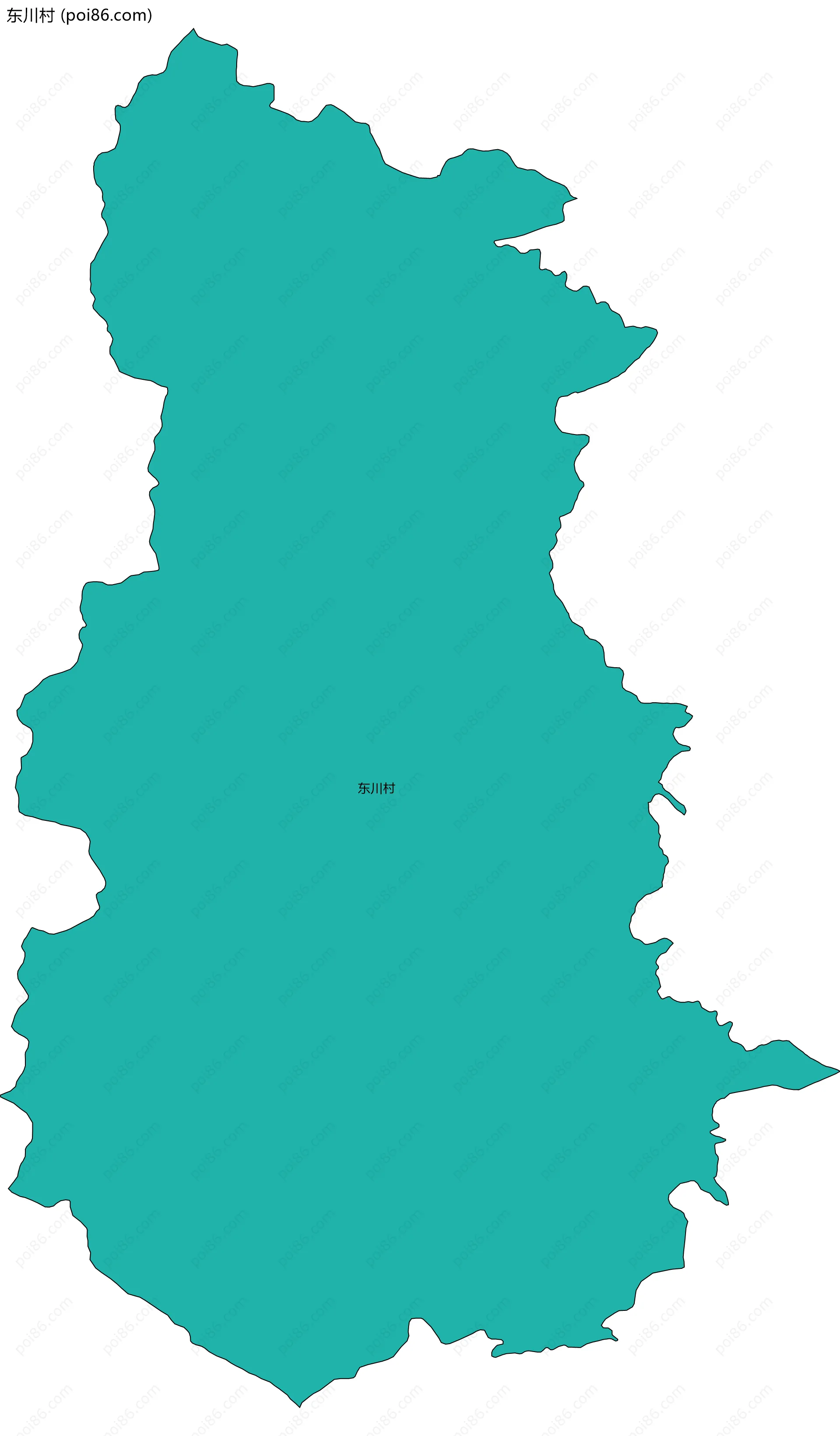 东川村边界地图