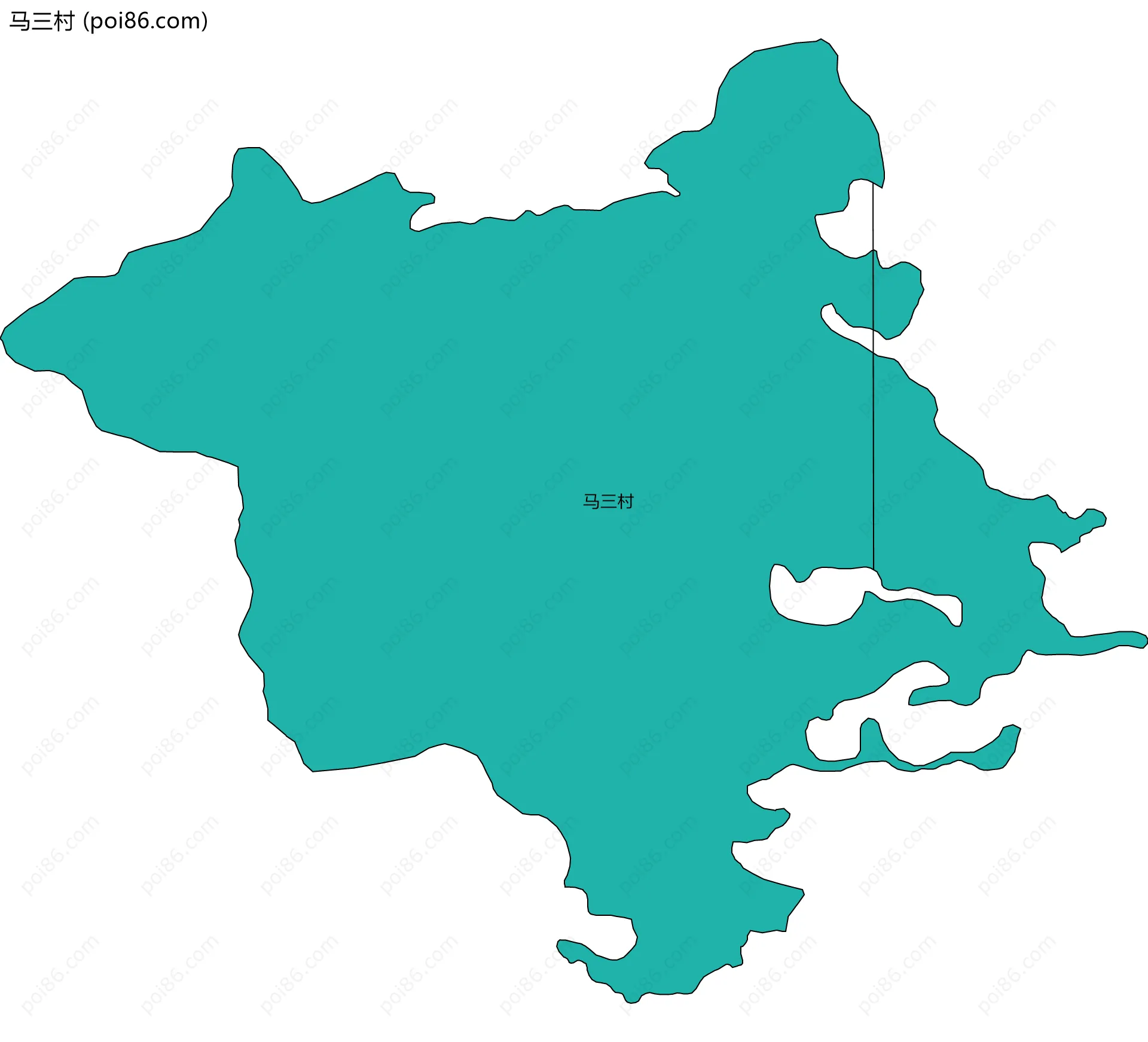 马三村边界地图