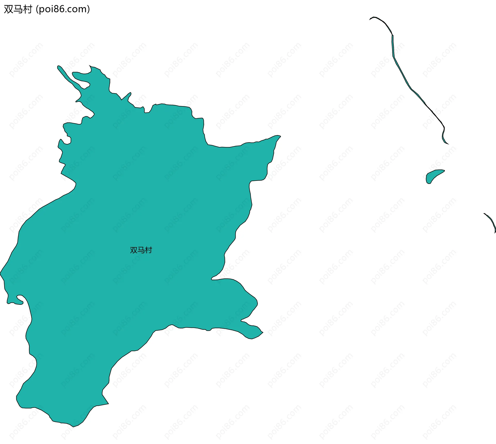 双马村边界地图