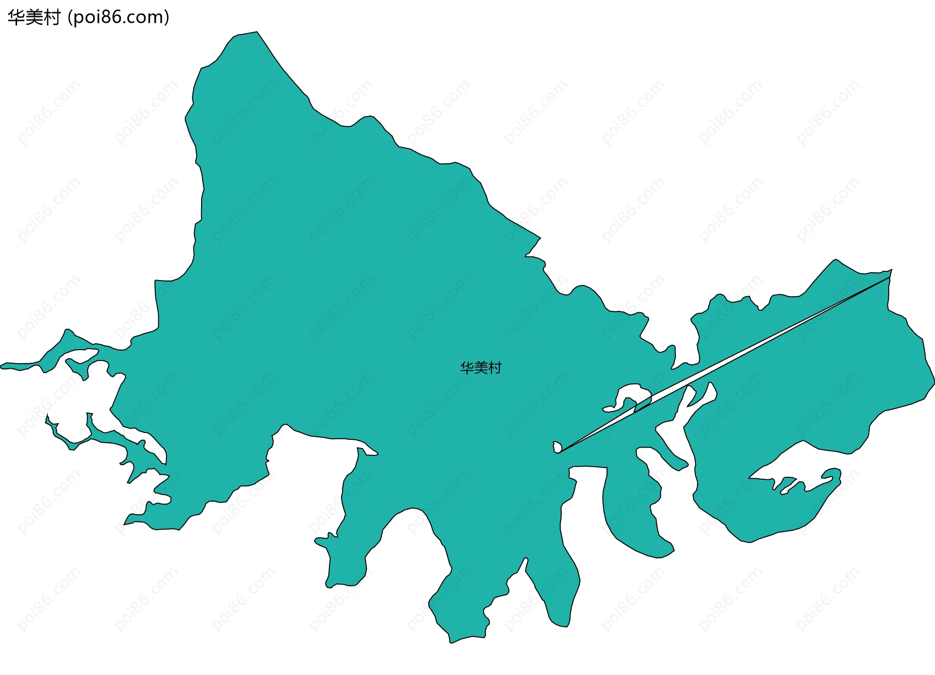 华美村边界地图