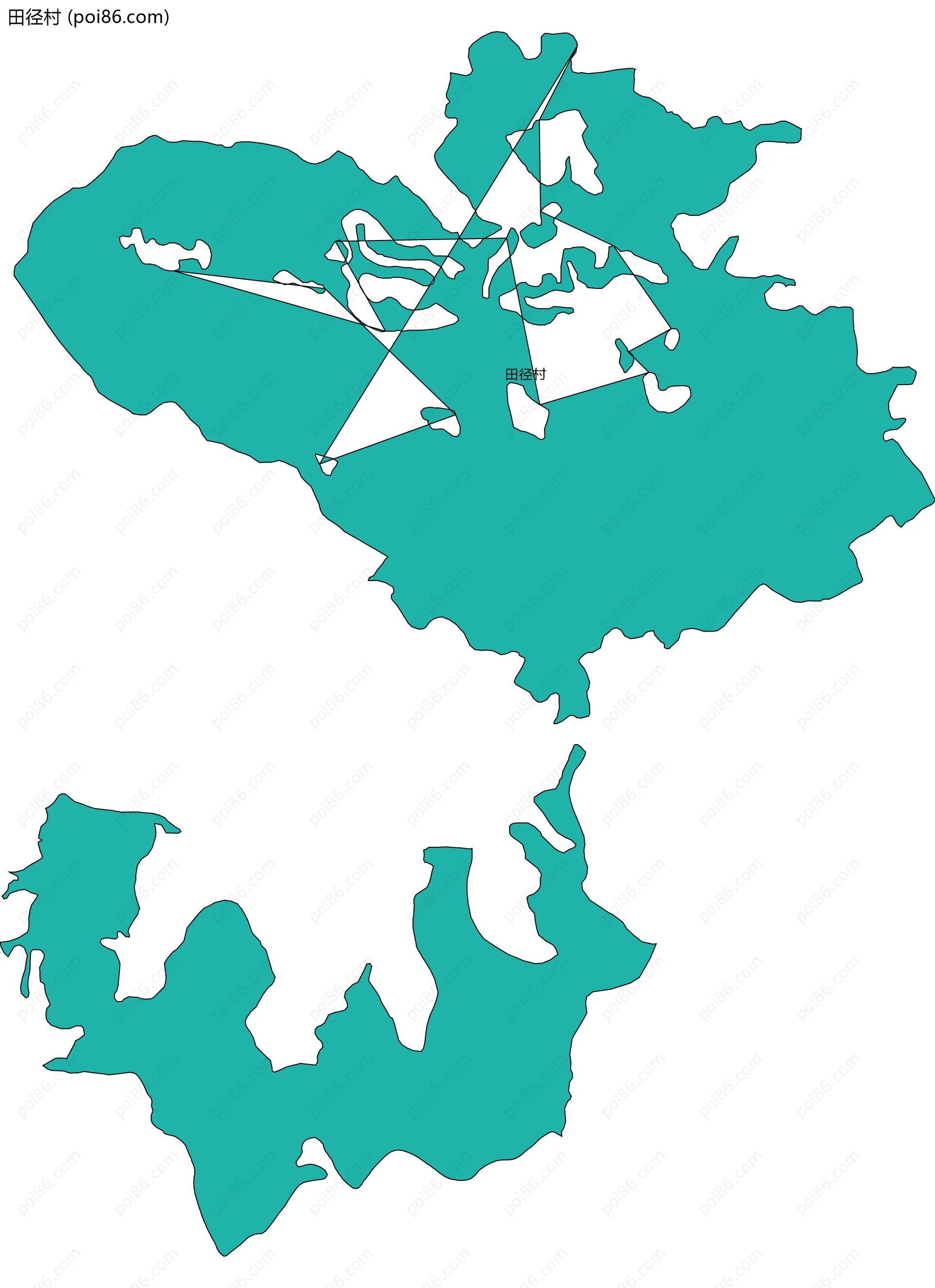 田径村边界地图