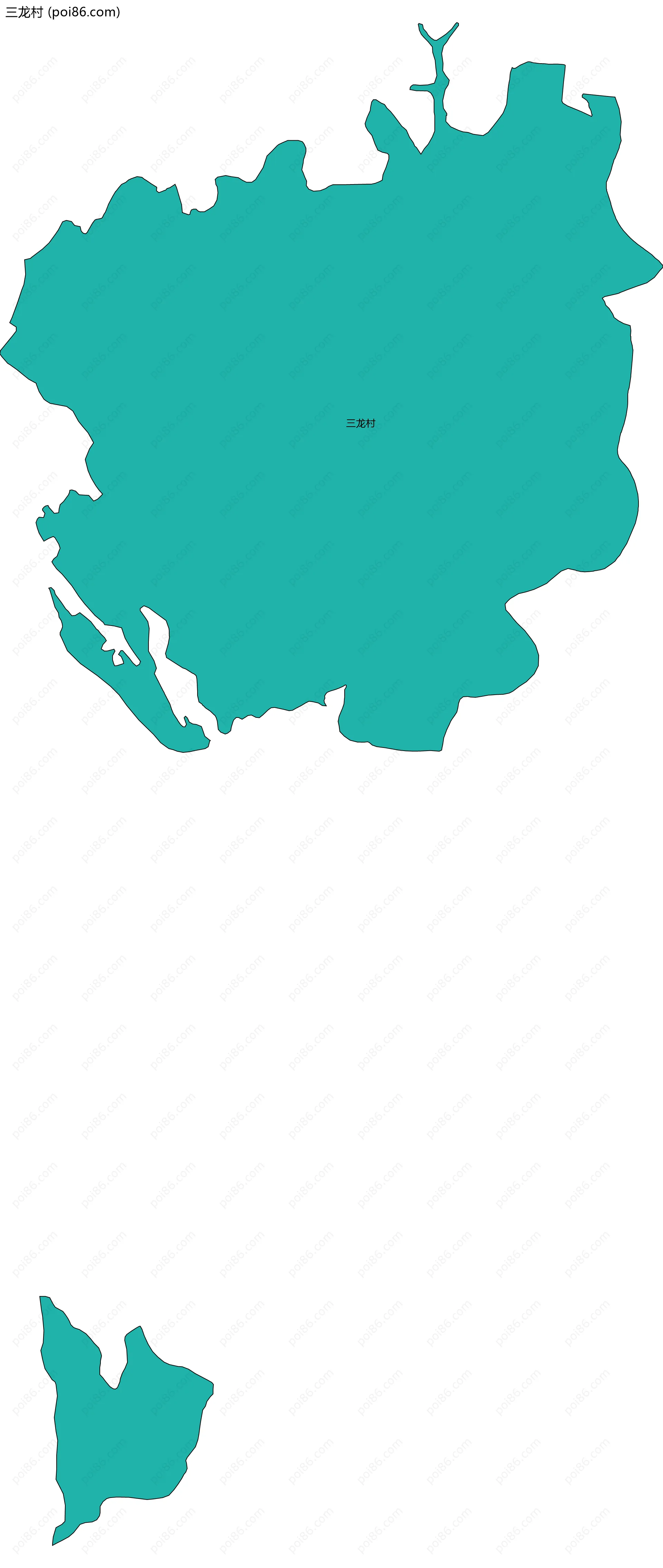 三龙村边界地图