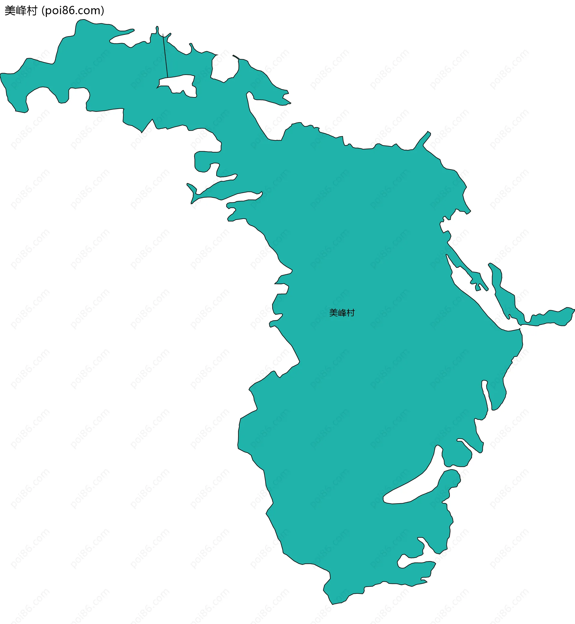 美峰村边界地图