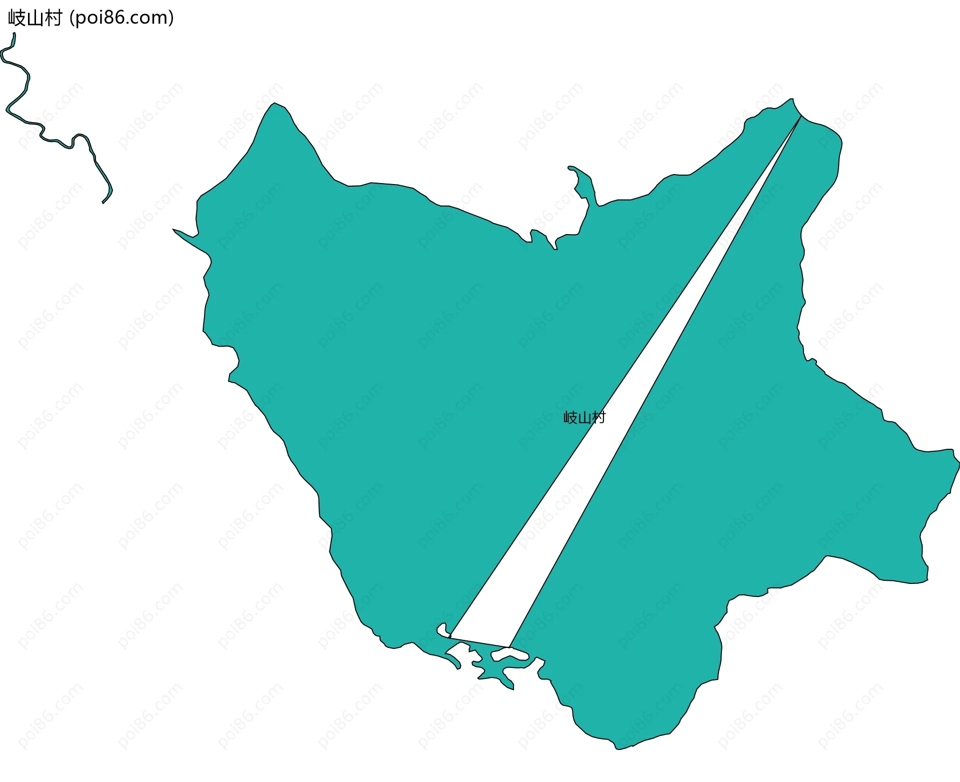 岐山村边界地图