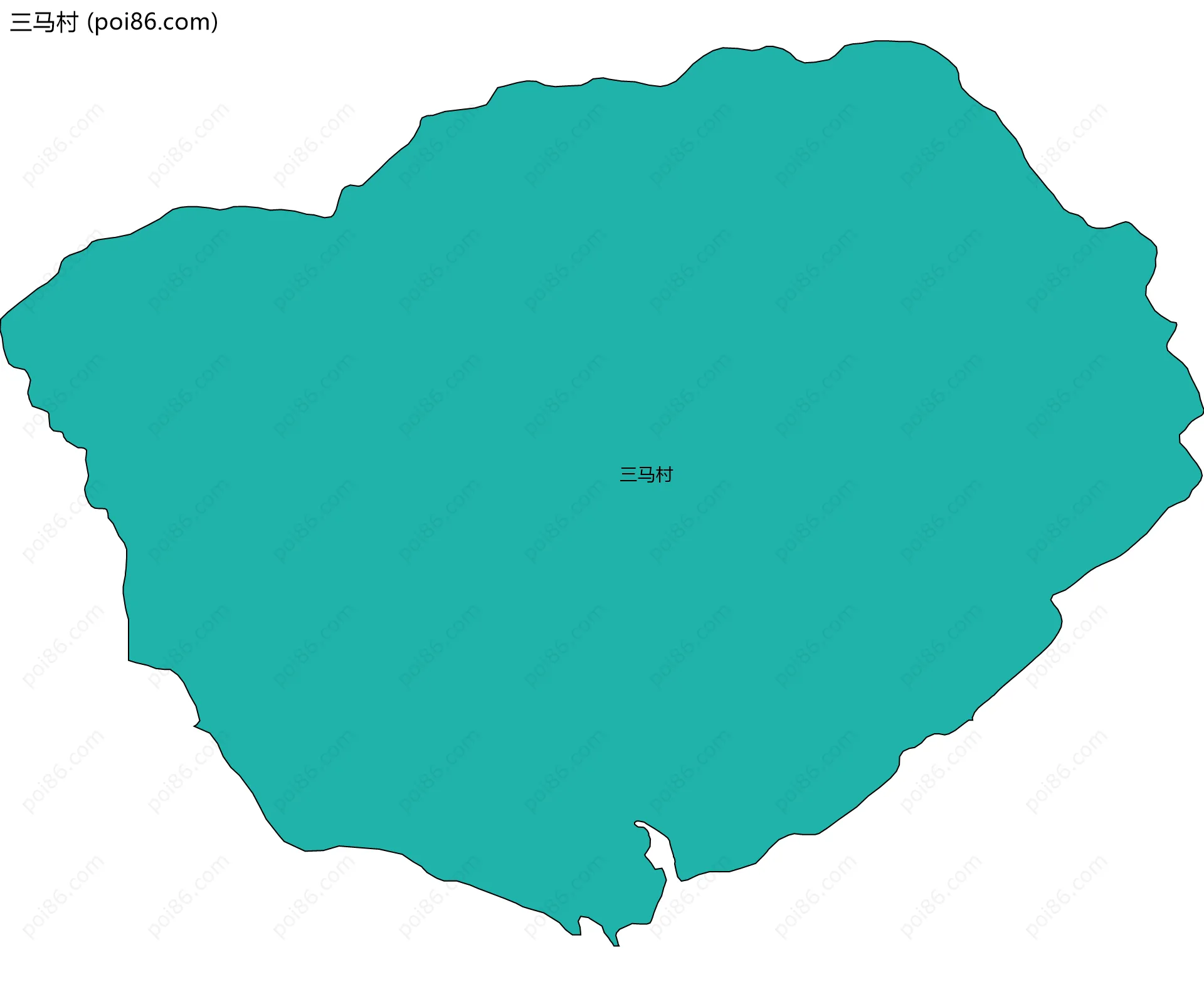 三马村边界地图