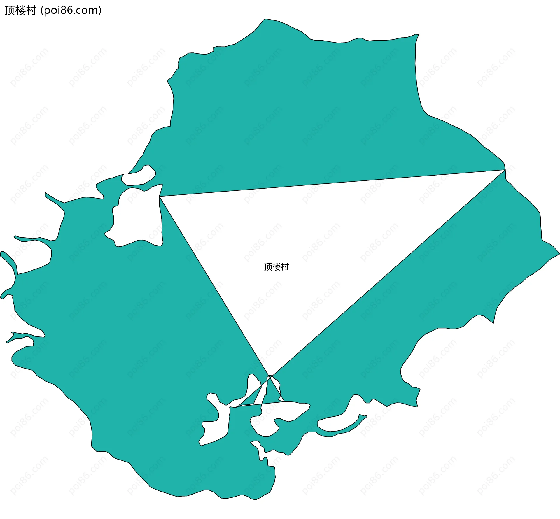 顶楼村边界地图