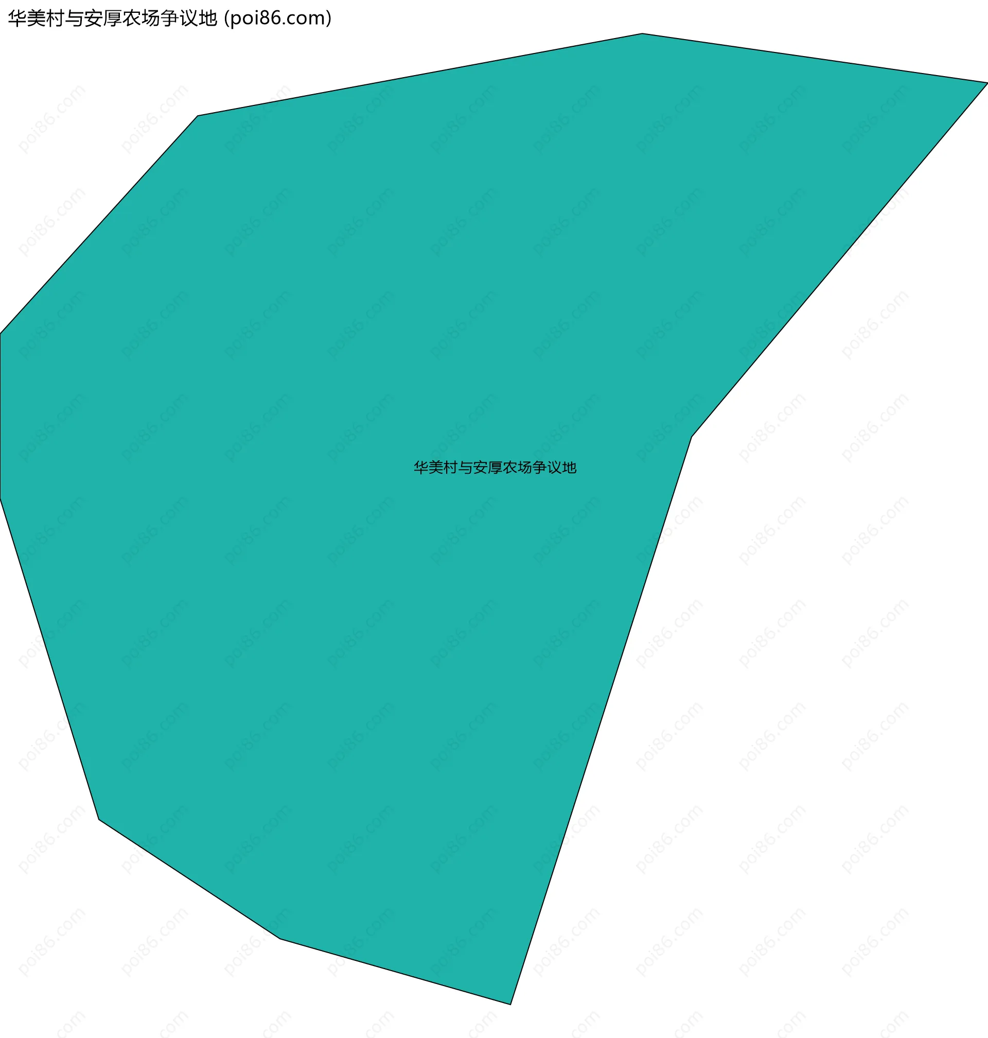 华美村与安厚农场争议地边界地图