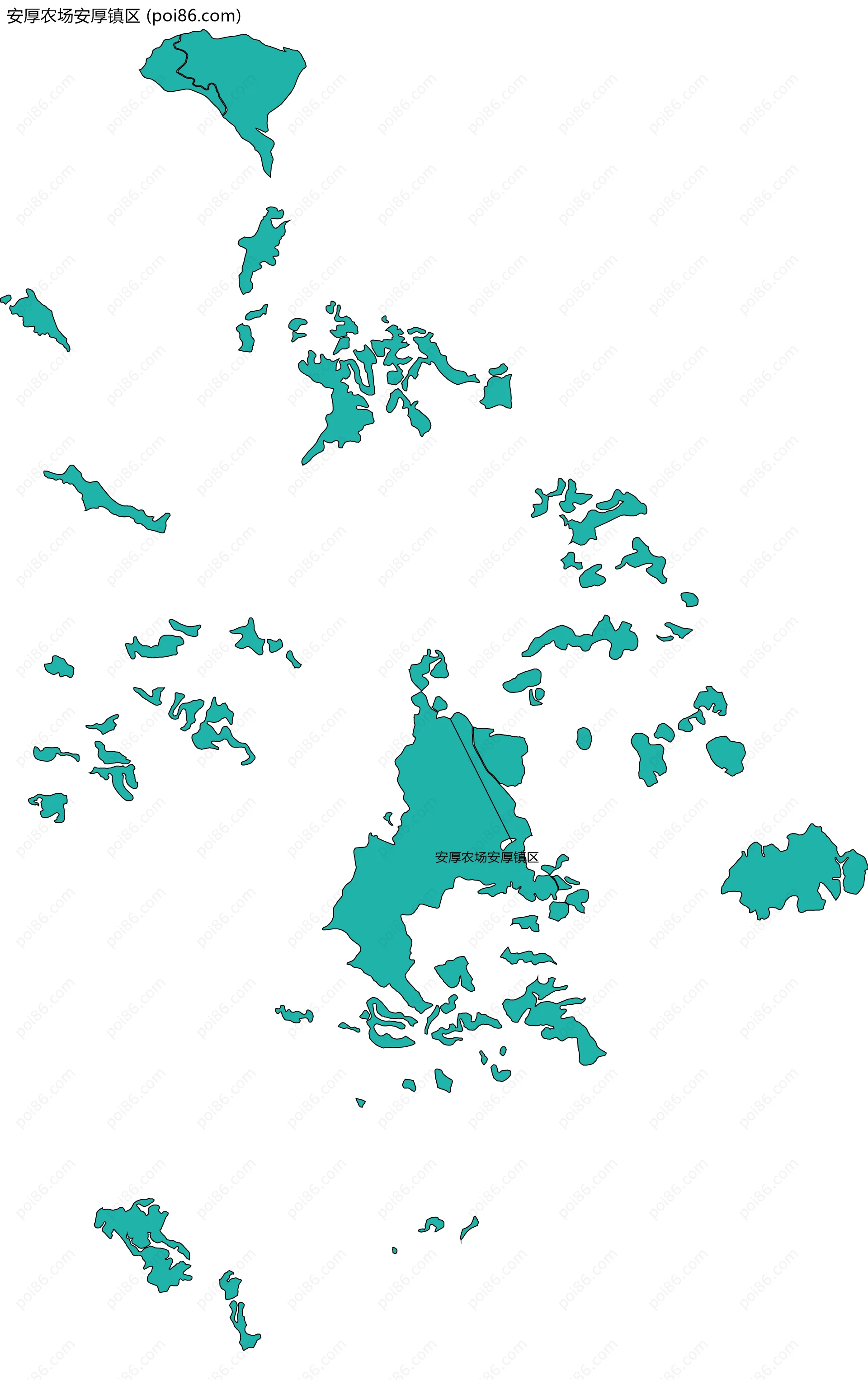 安厚农场安厚镇区边界地图