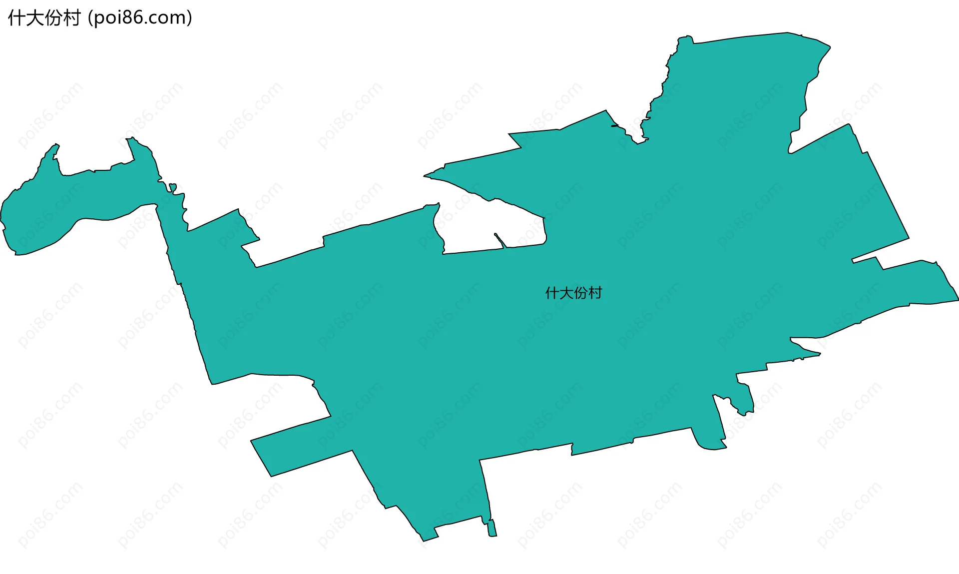 什大份村边界地图