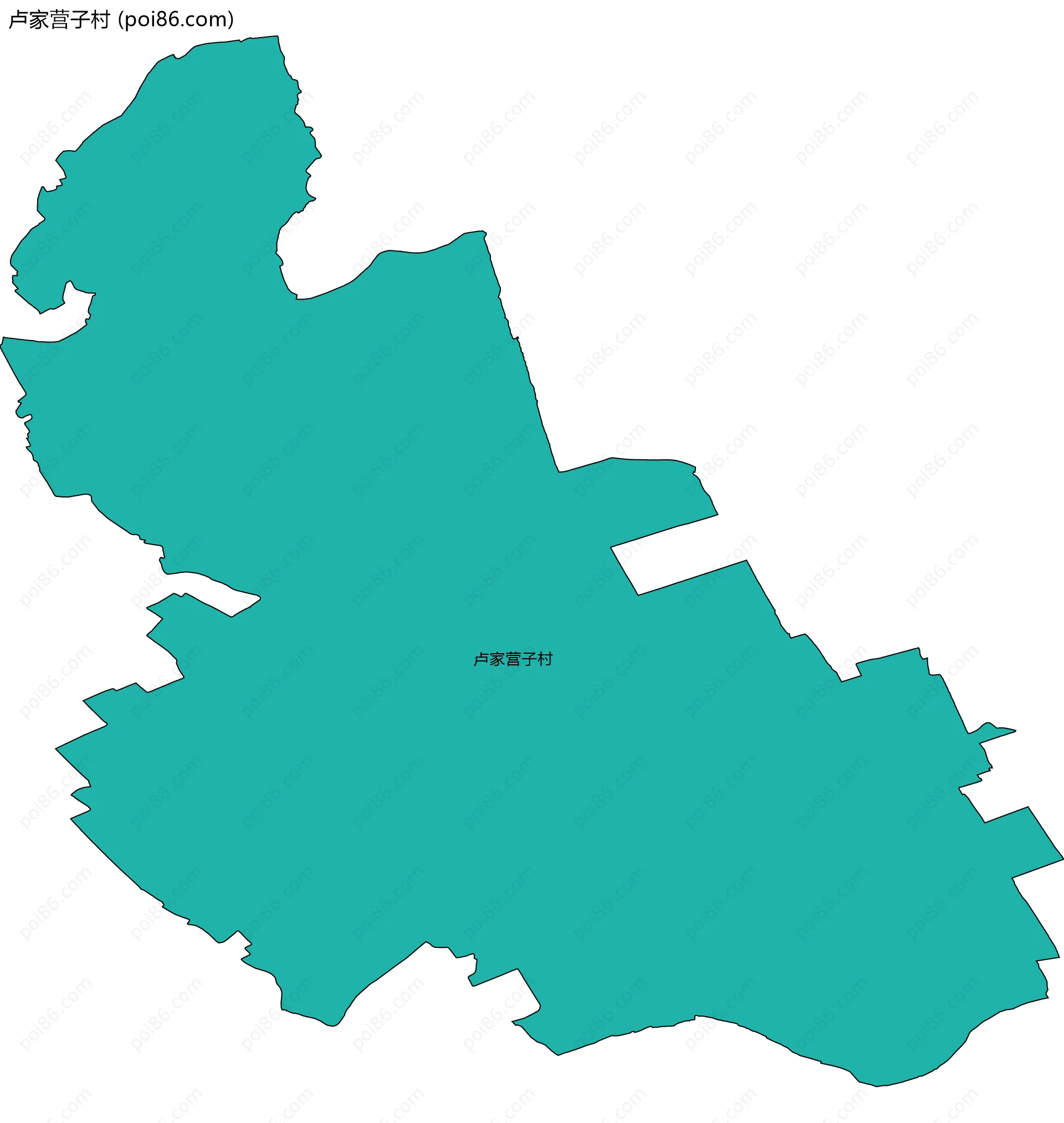 卢家营子村边界地图