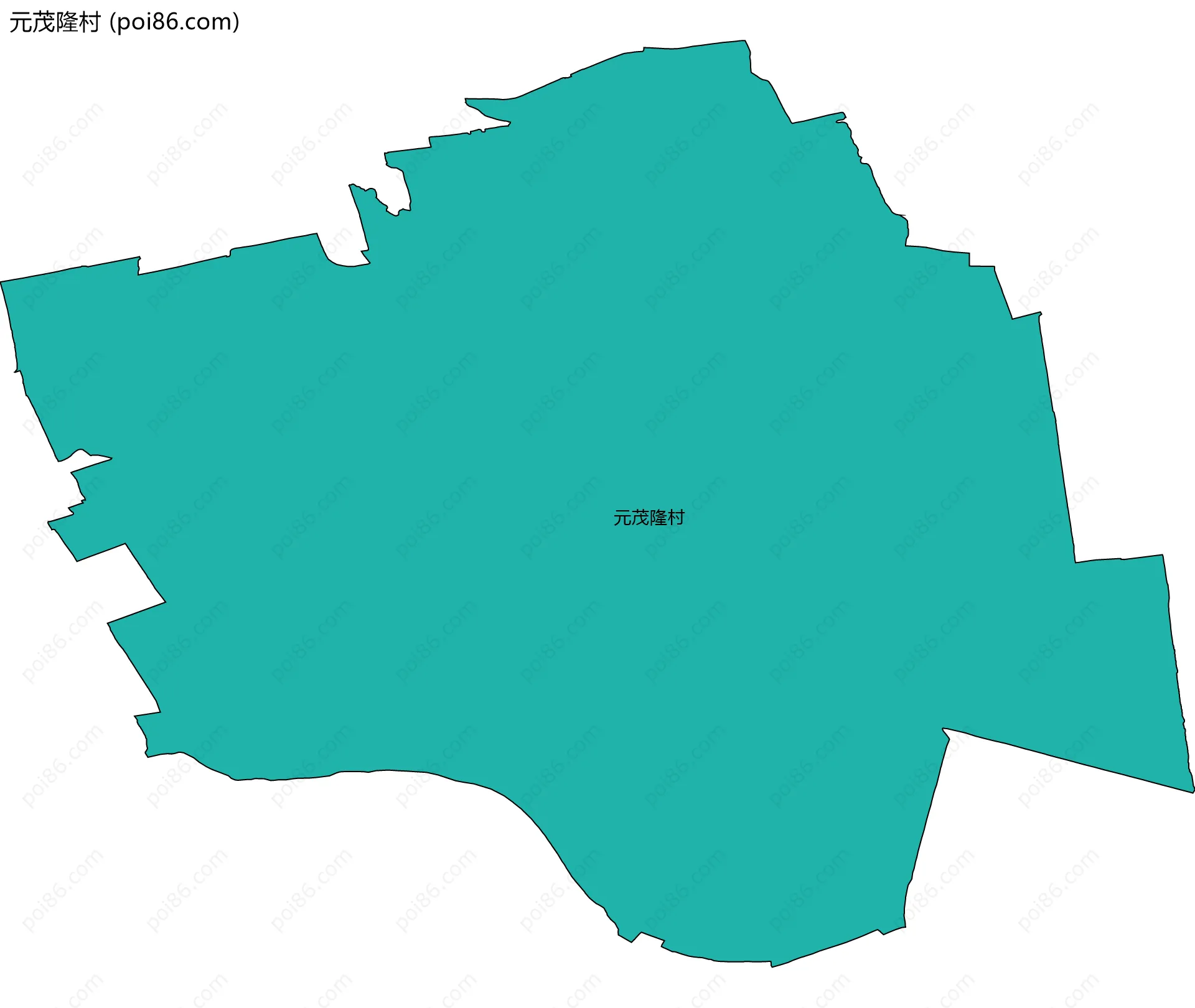 元茂隆村边界地图