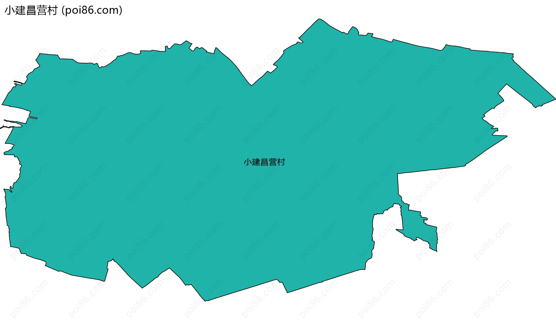 小建昌营村边界地图