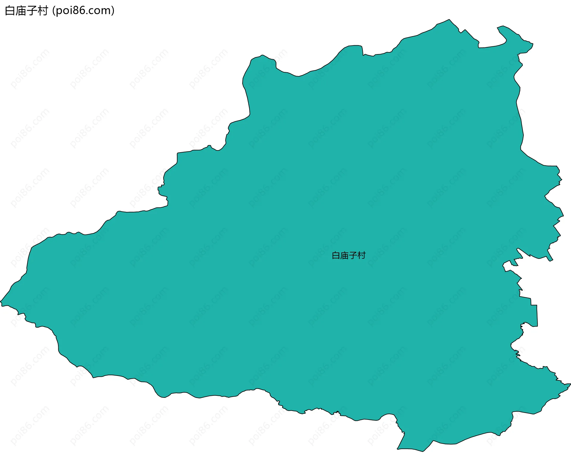 白庙子村边界地图