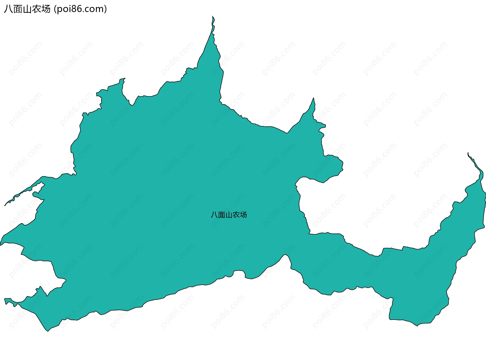 八面山农场边界地图