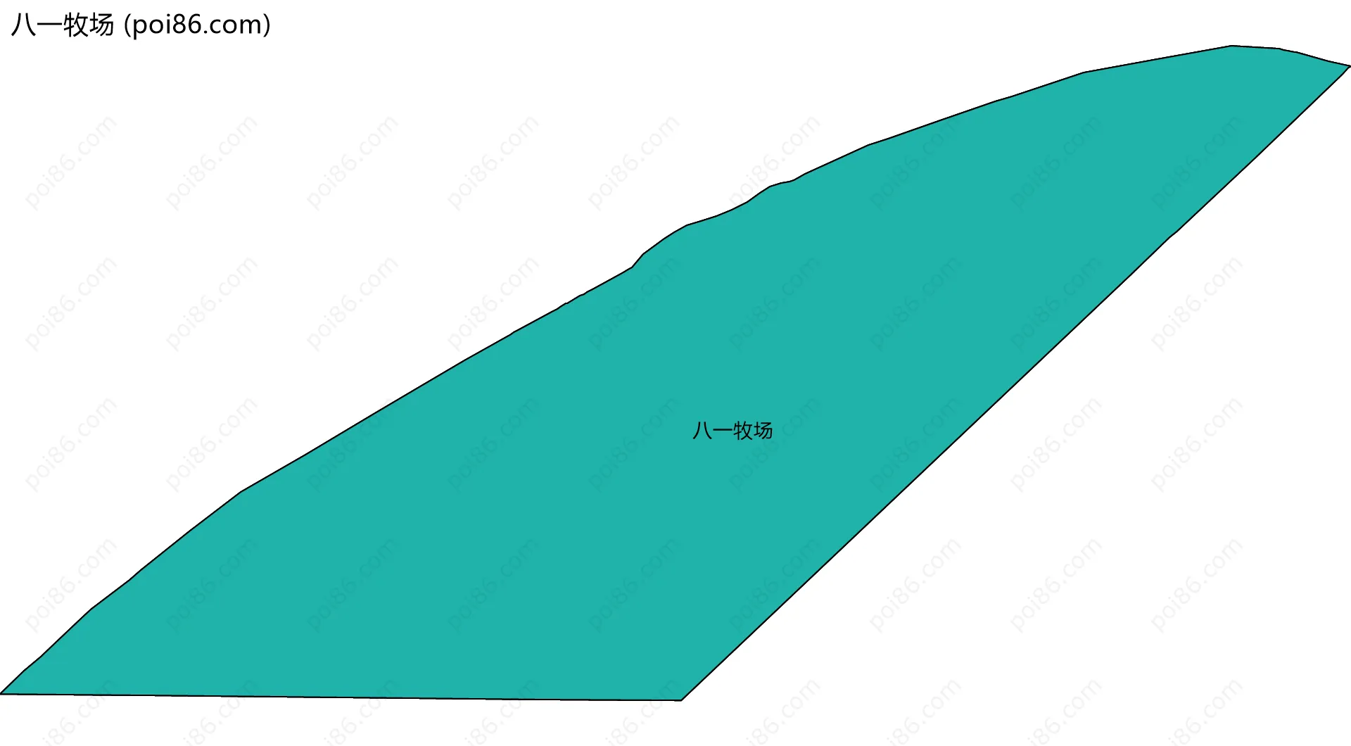 八一牧场边界地图(五级行政区划)