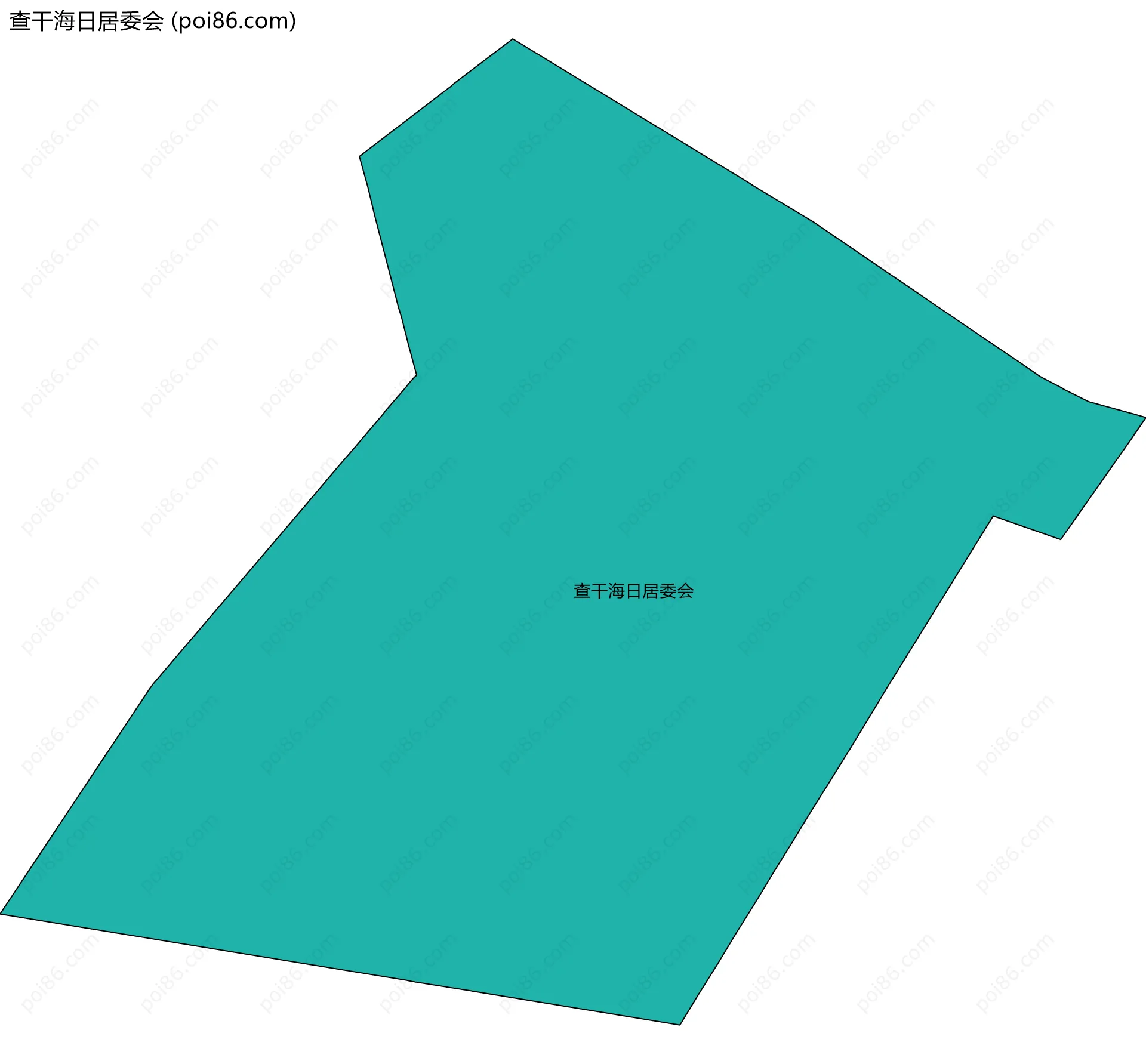 查干海日居委会边界地图