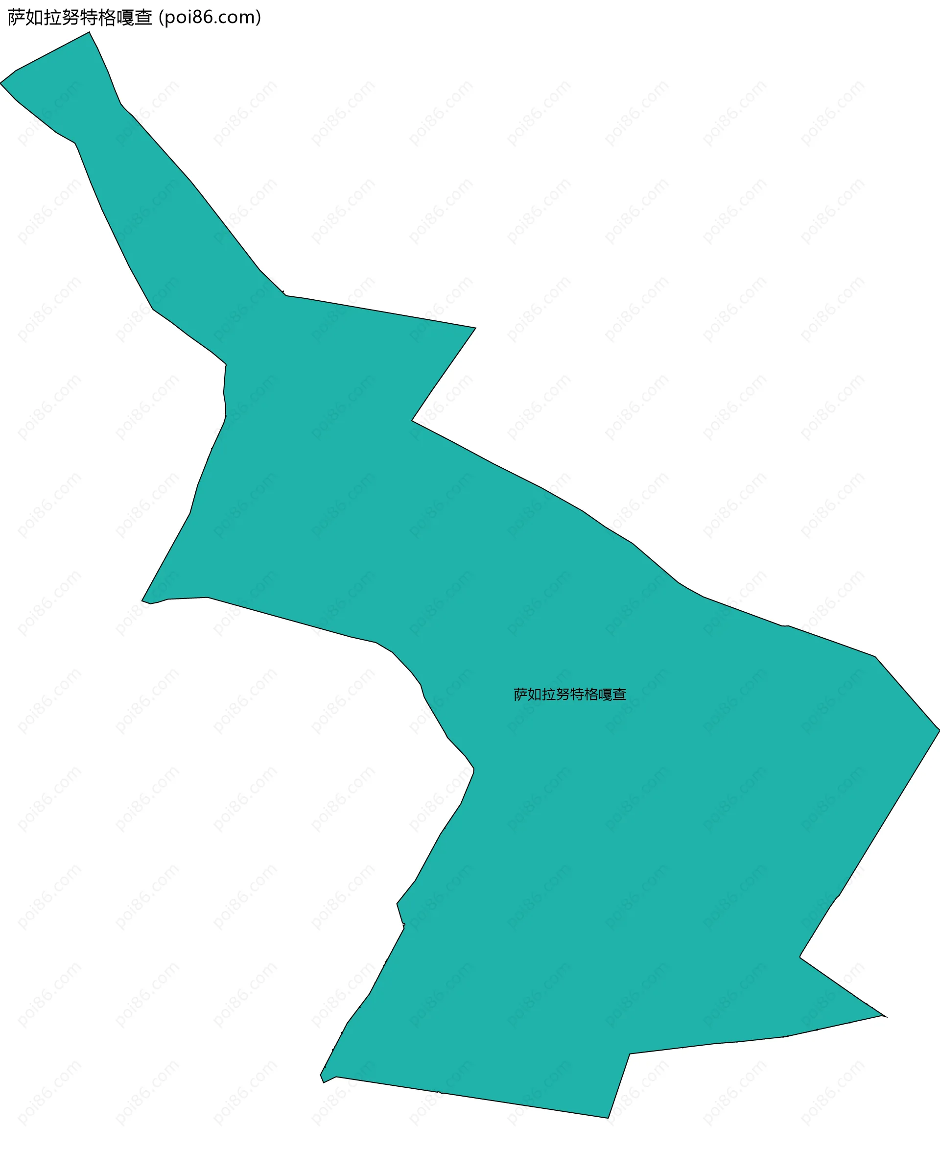 萨如拉努特格嘎查边界地图