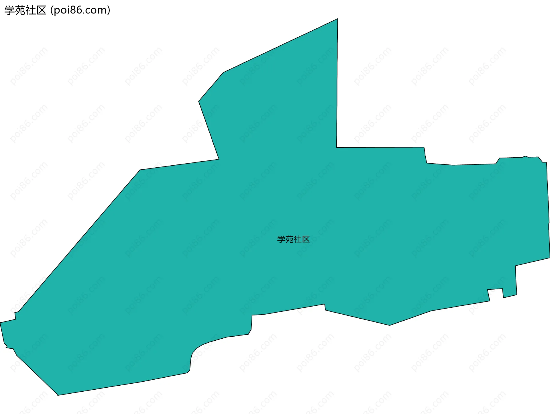 学苑社区边界地图