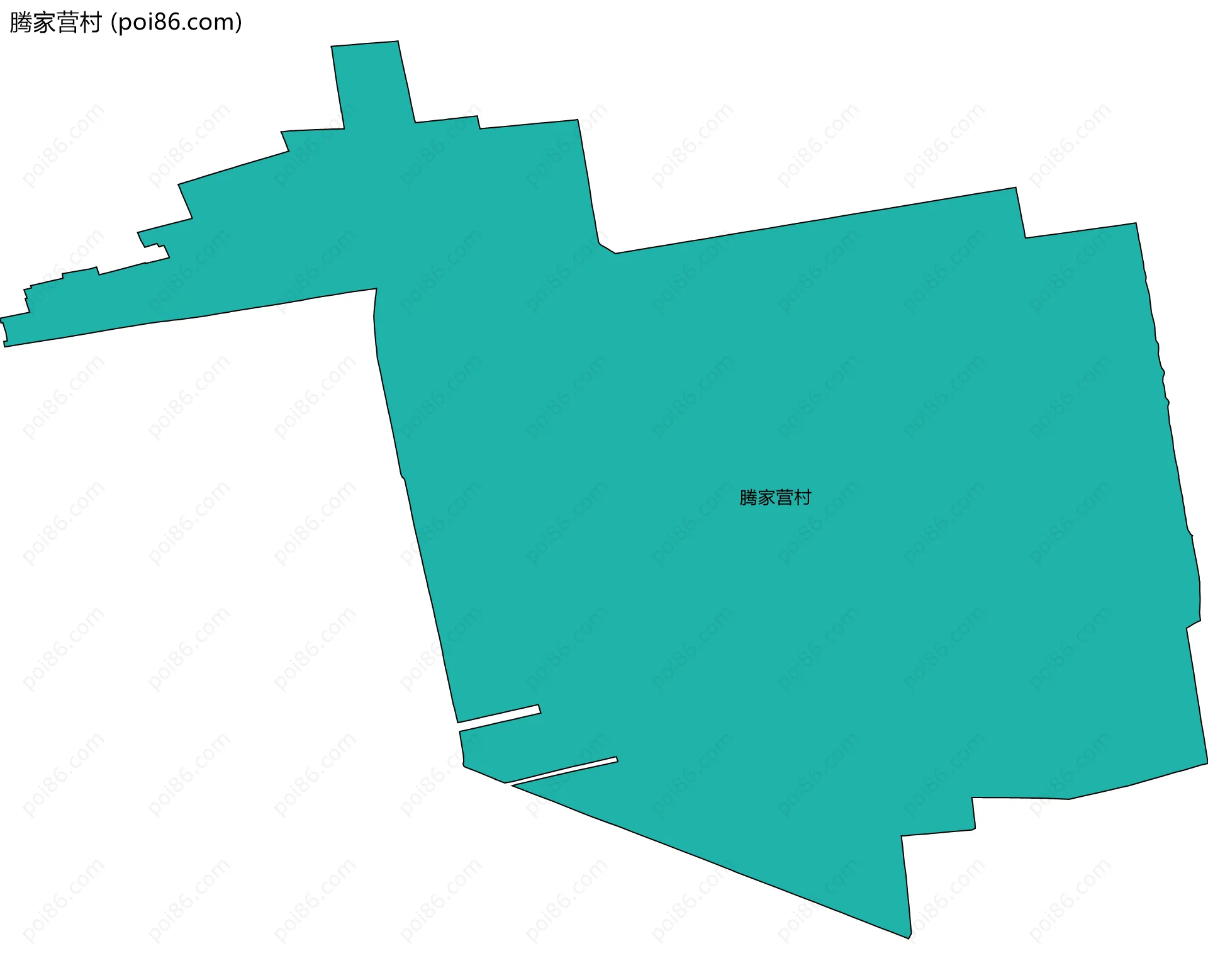 腾家营村边界地图