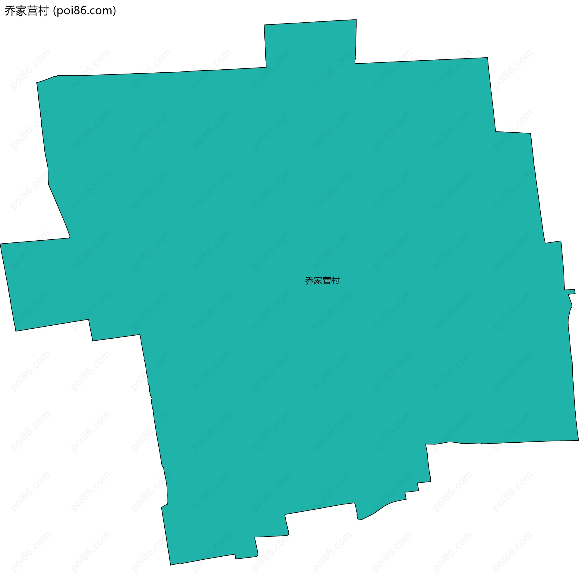 乔家营村边界地图