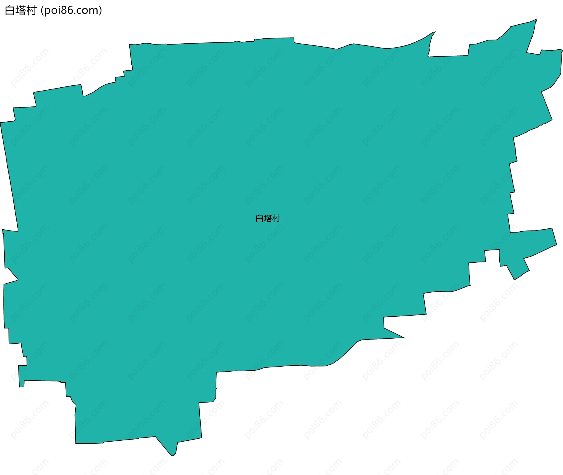 白塔村边界地图