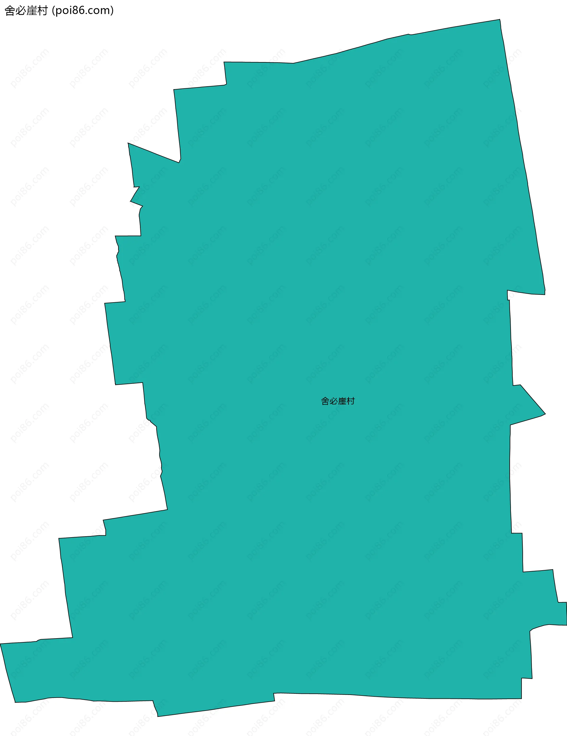 舍必崖村边界地图