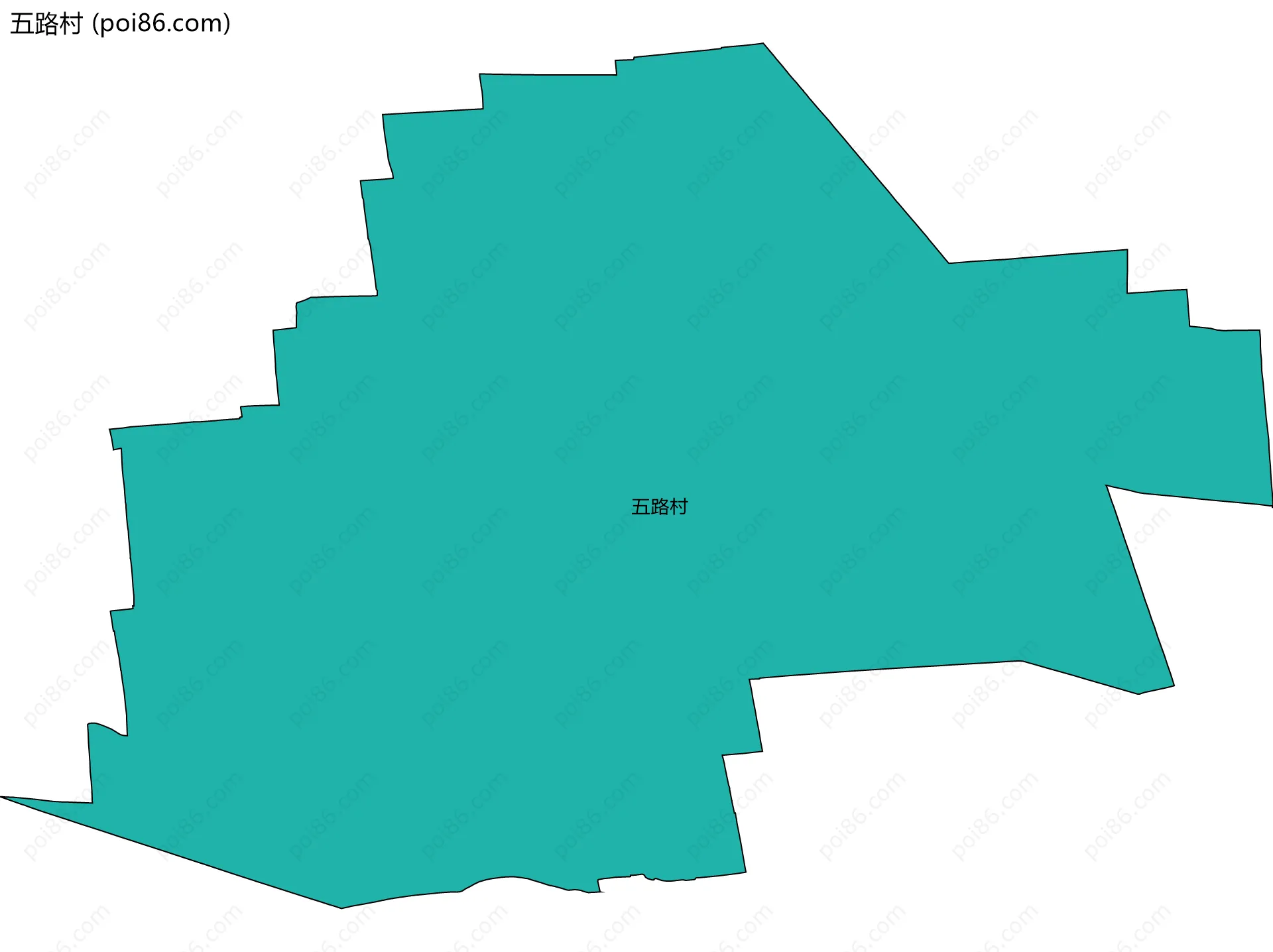 五路村边界地图