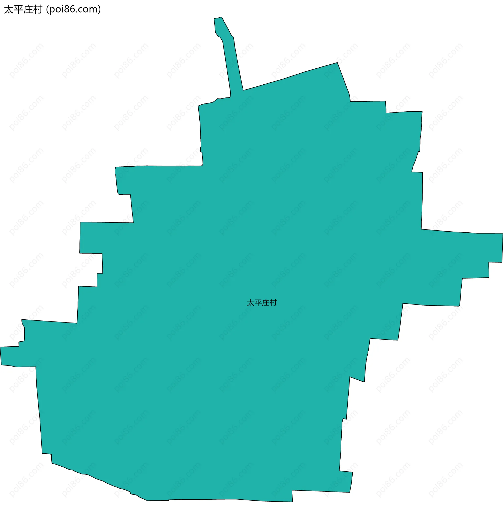 太平庄村边界地图
