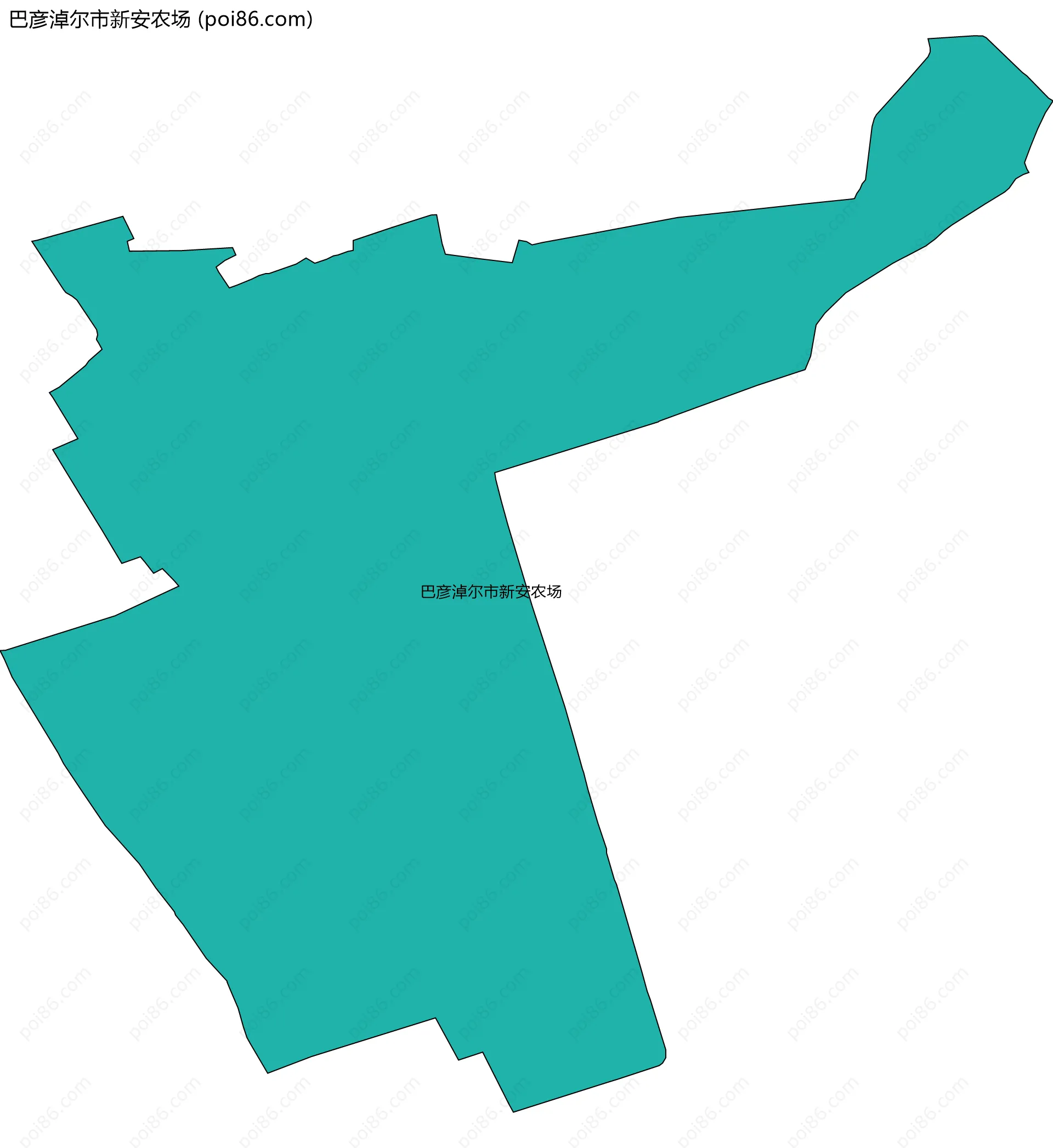 巴彦淖尔市新安农场边界地图
