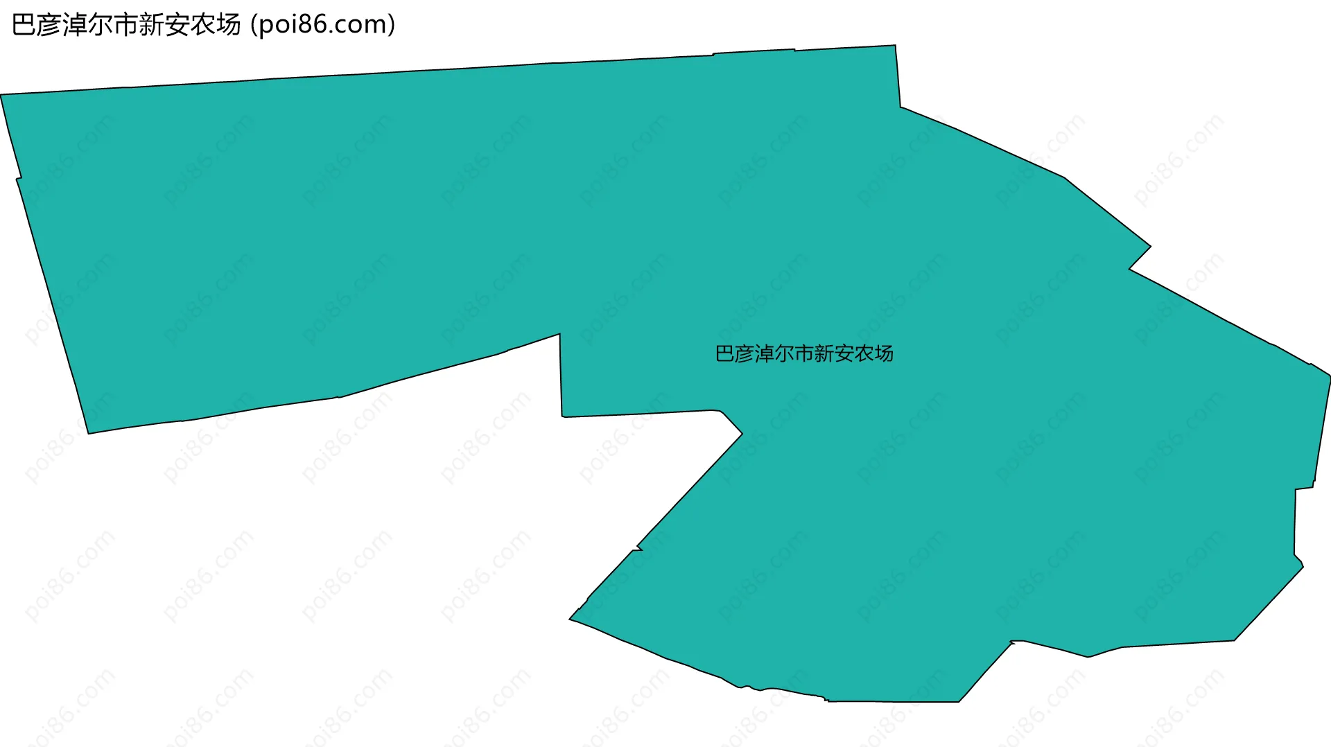 巴彦淖尔市新安农场边界地图